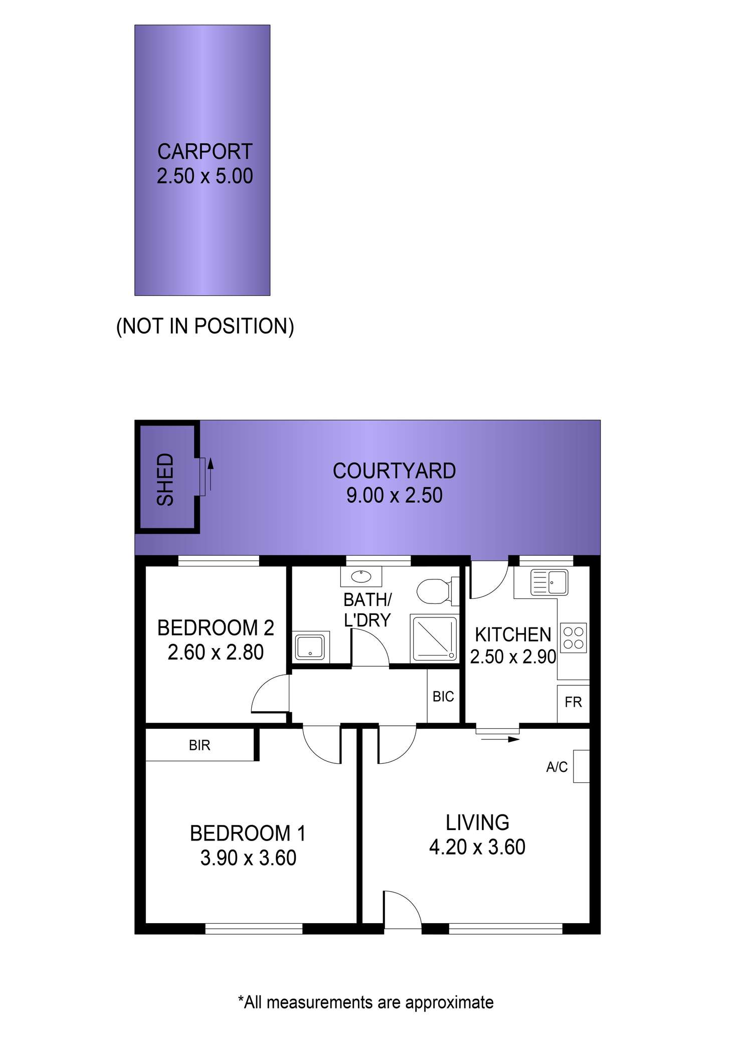 Floorplan of Homely unit listing, 2/421 Anzac Highway, Camden Park SA 5038