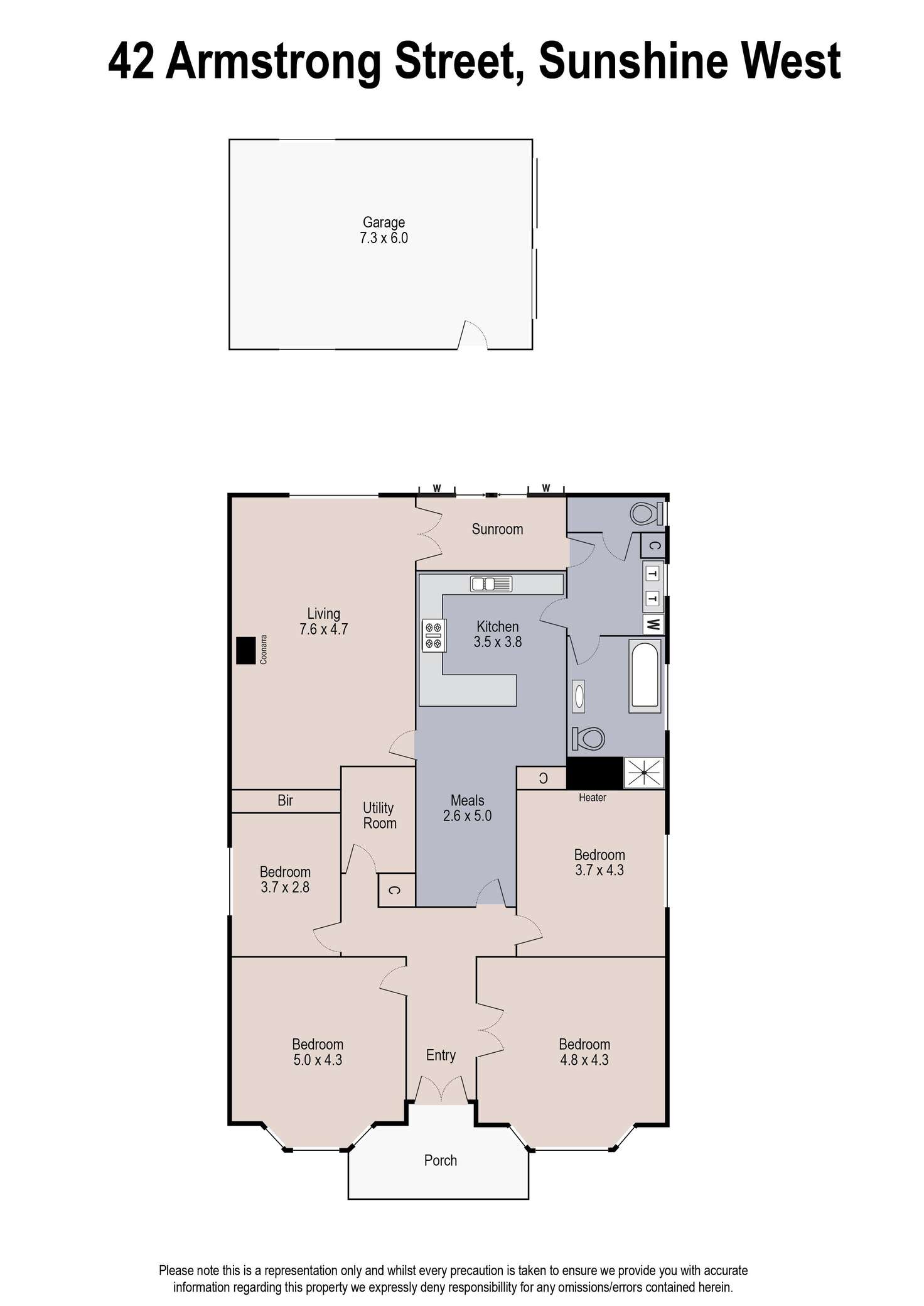 Floorplan of Homely house listing, 42 Armstrong Street, Sunshine West VIC 3020