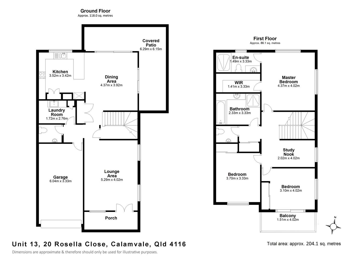 Floorplan of Homely townhouse listing, 13/20 Rosella Close, Calamvale QLD 4116