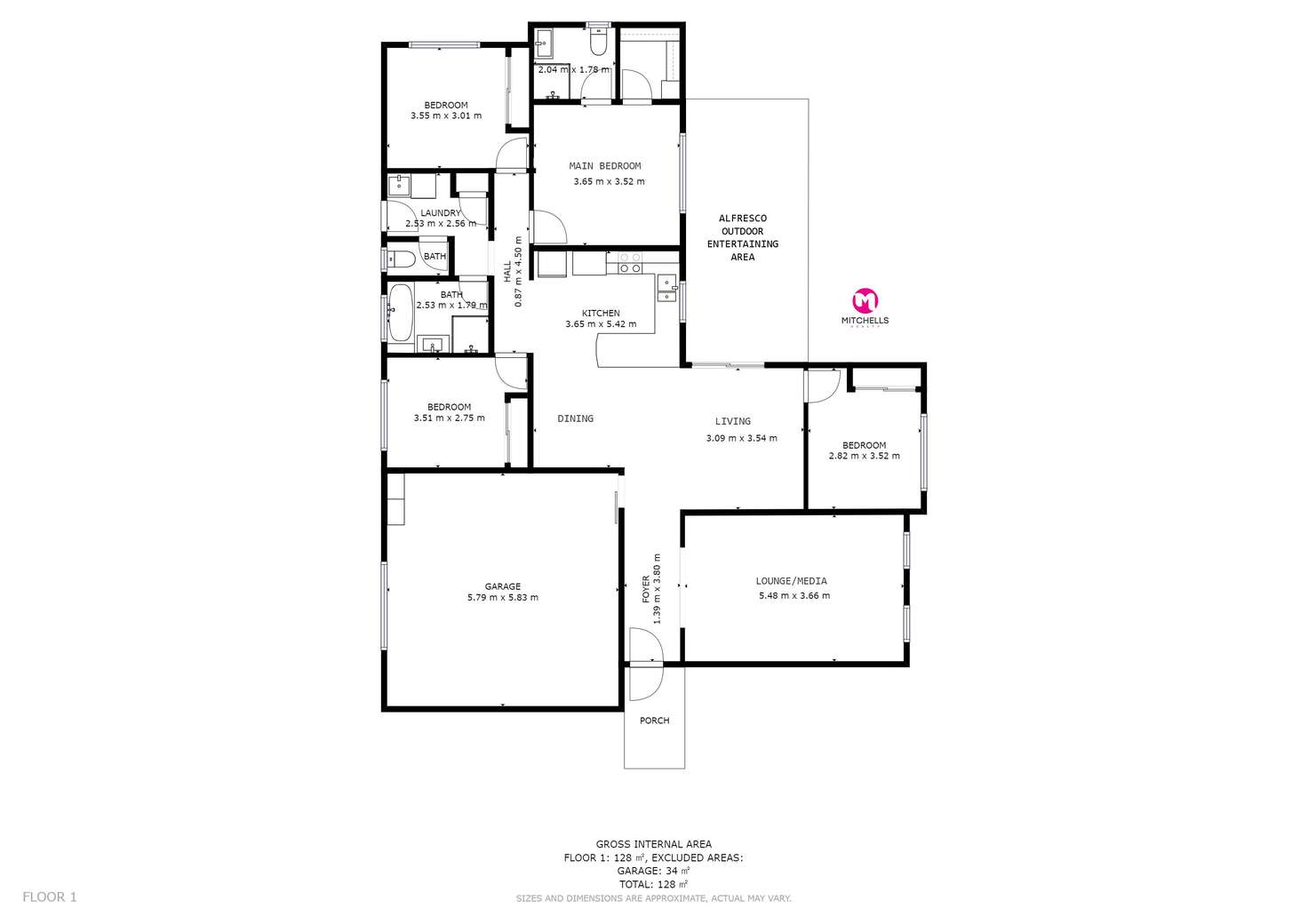 Floorplan of Homely house listing, 1 Raven Road, Kawungan QLD 4655