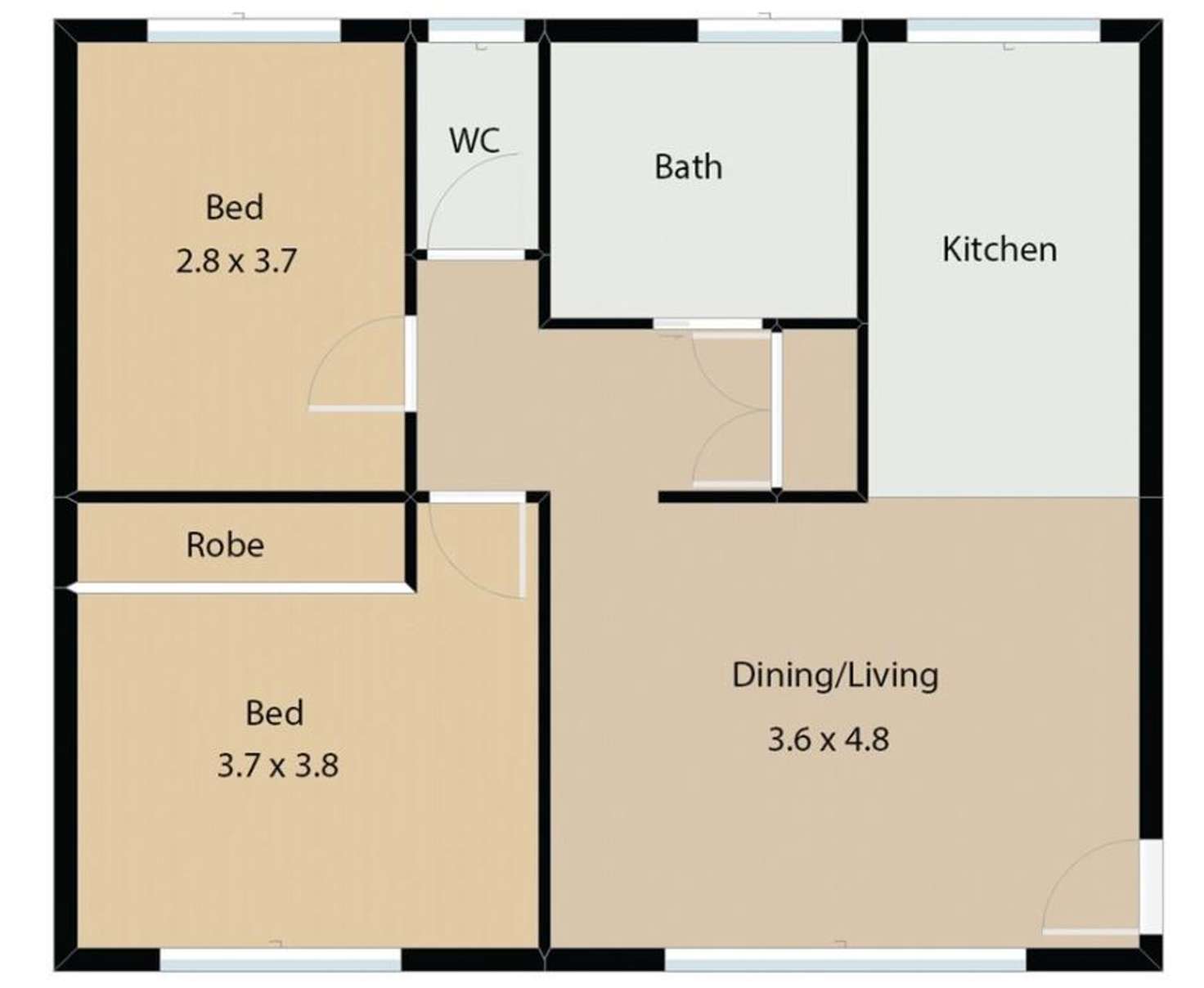 Floorplan of Homely unit listing, 10/230 Newcastle Road, Jesmond NSW 2299