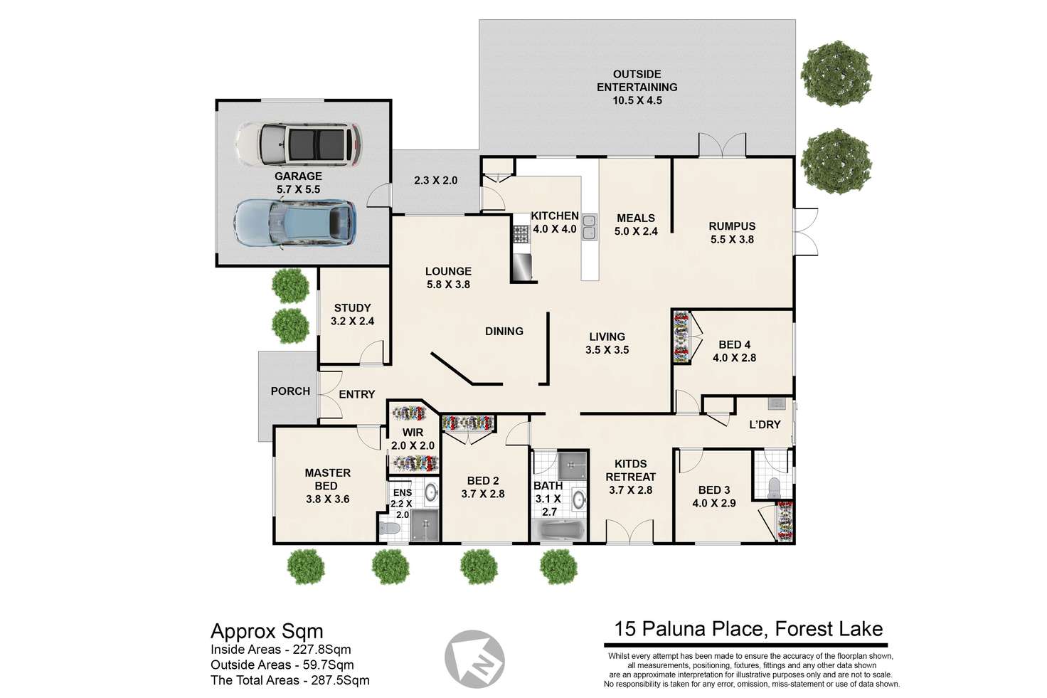 Floorplan of Homely house listing, 15 Paluna Place, Forest Lake QLD 4078
