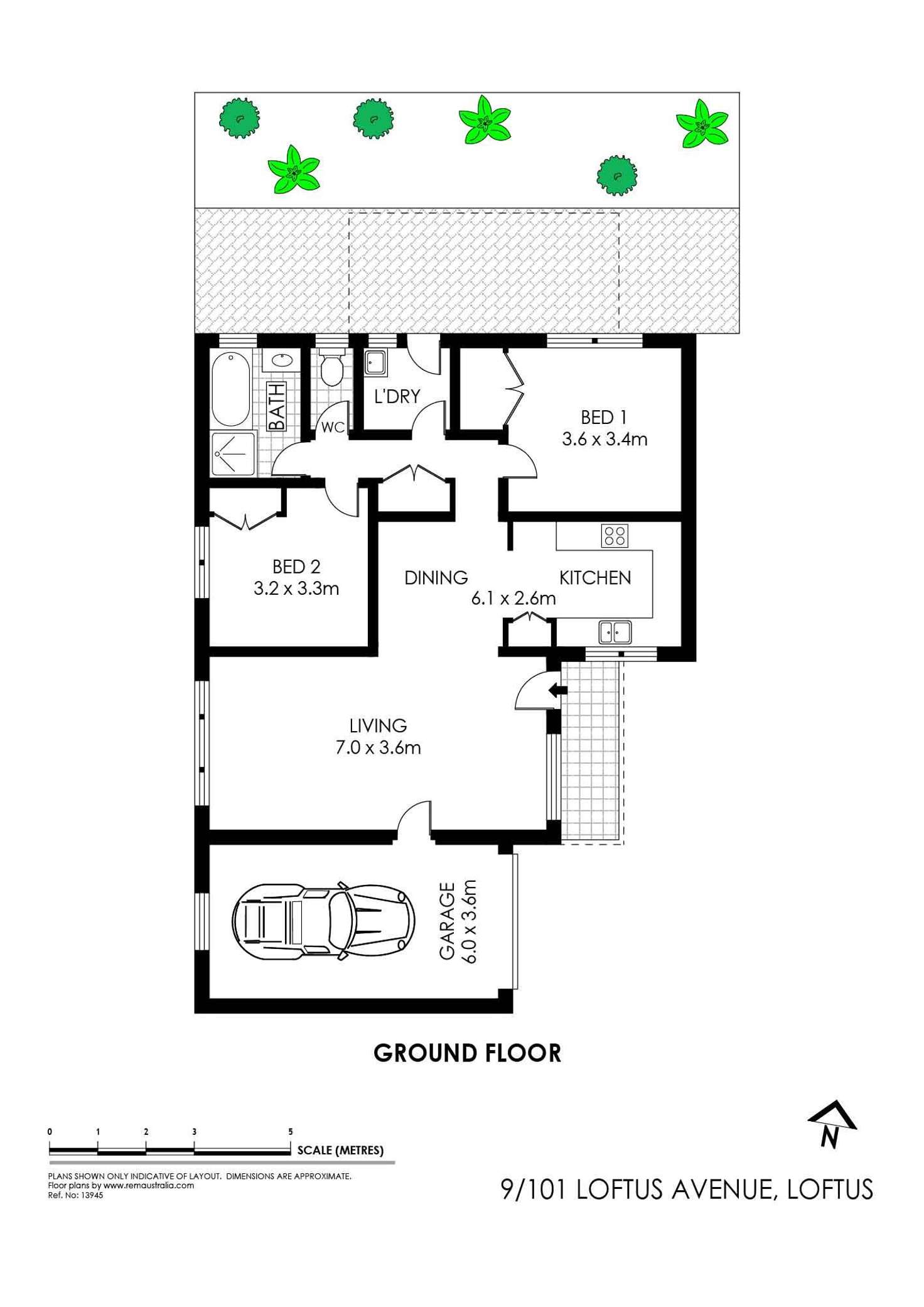 Floorplan of Homely villa listing, 9/101 Loftus Avenue, Loftus NSW 2232