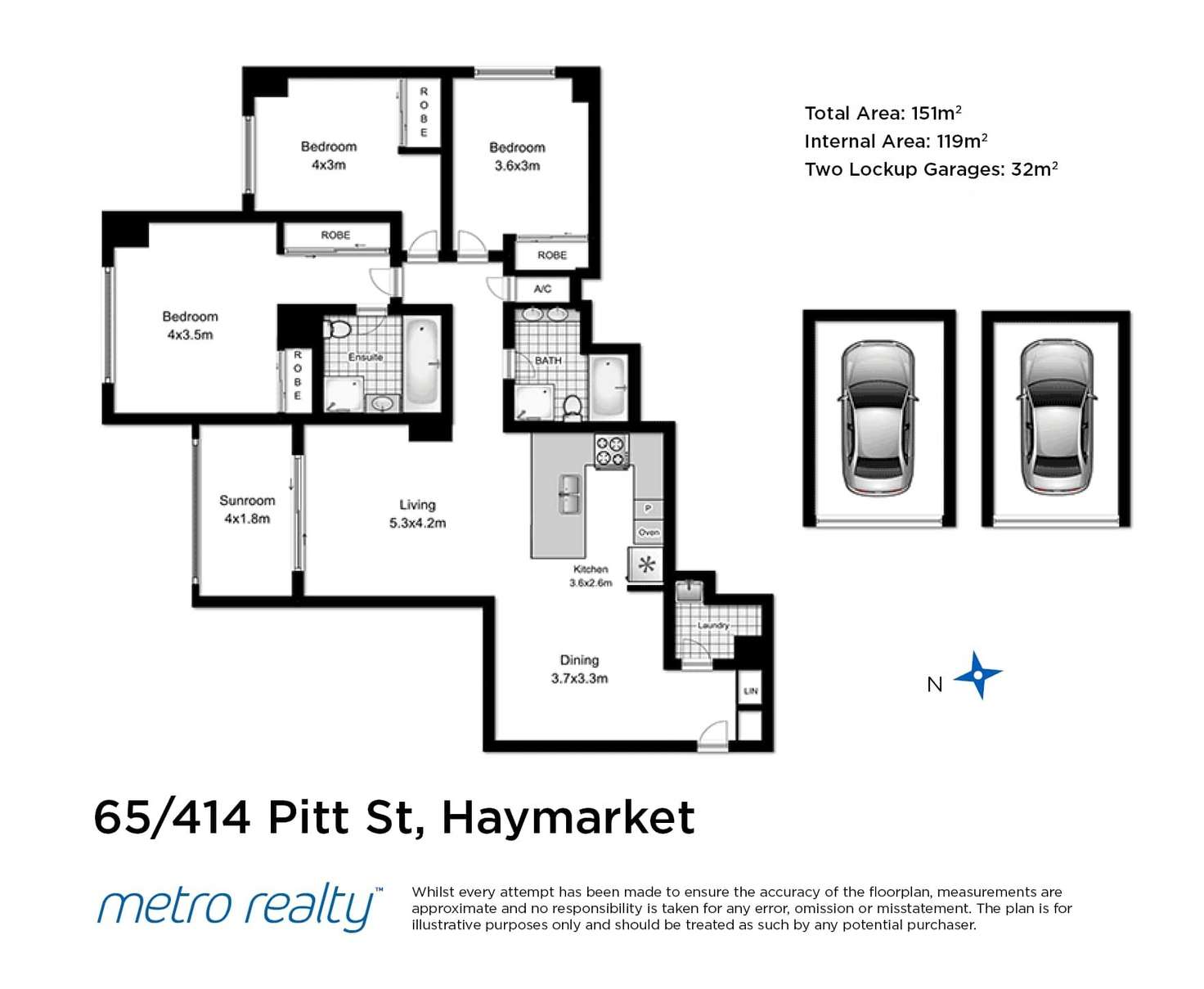 Floorplan of Homely apartment listing, 65/416 Pitt Street, Sydney NSW 2000