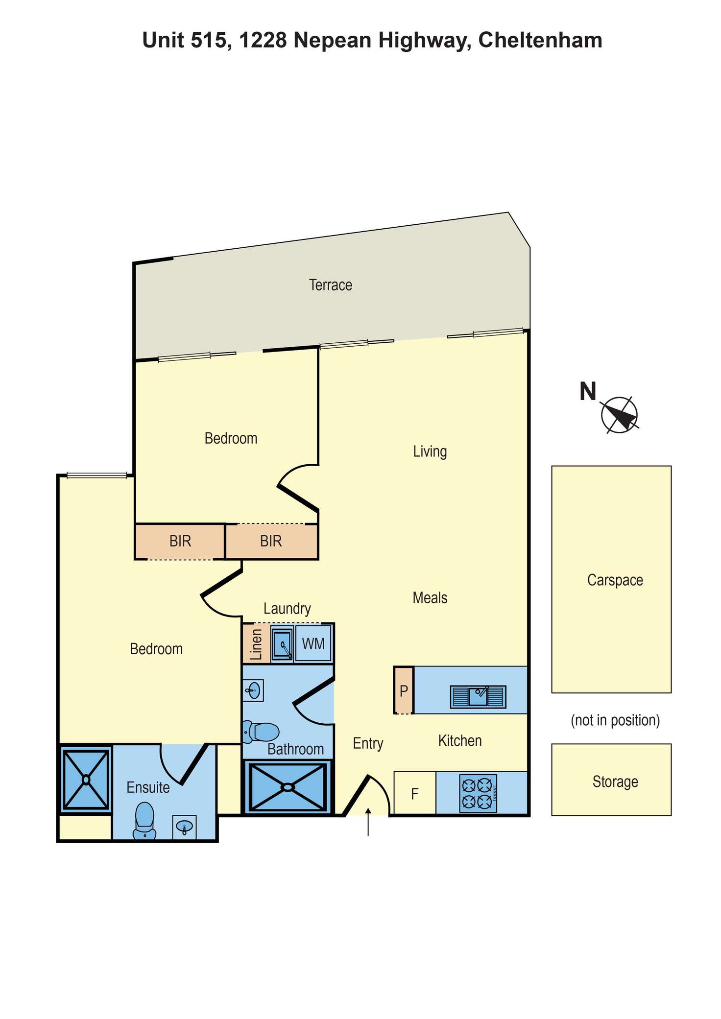 Floorplan of Homely apartment listing, 515/1228 Nepean Highway, Cheltenham VIC 3192
