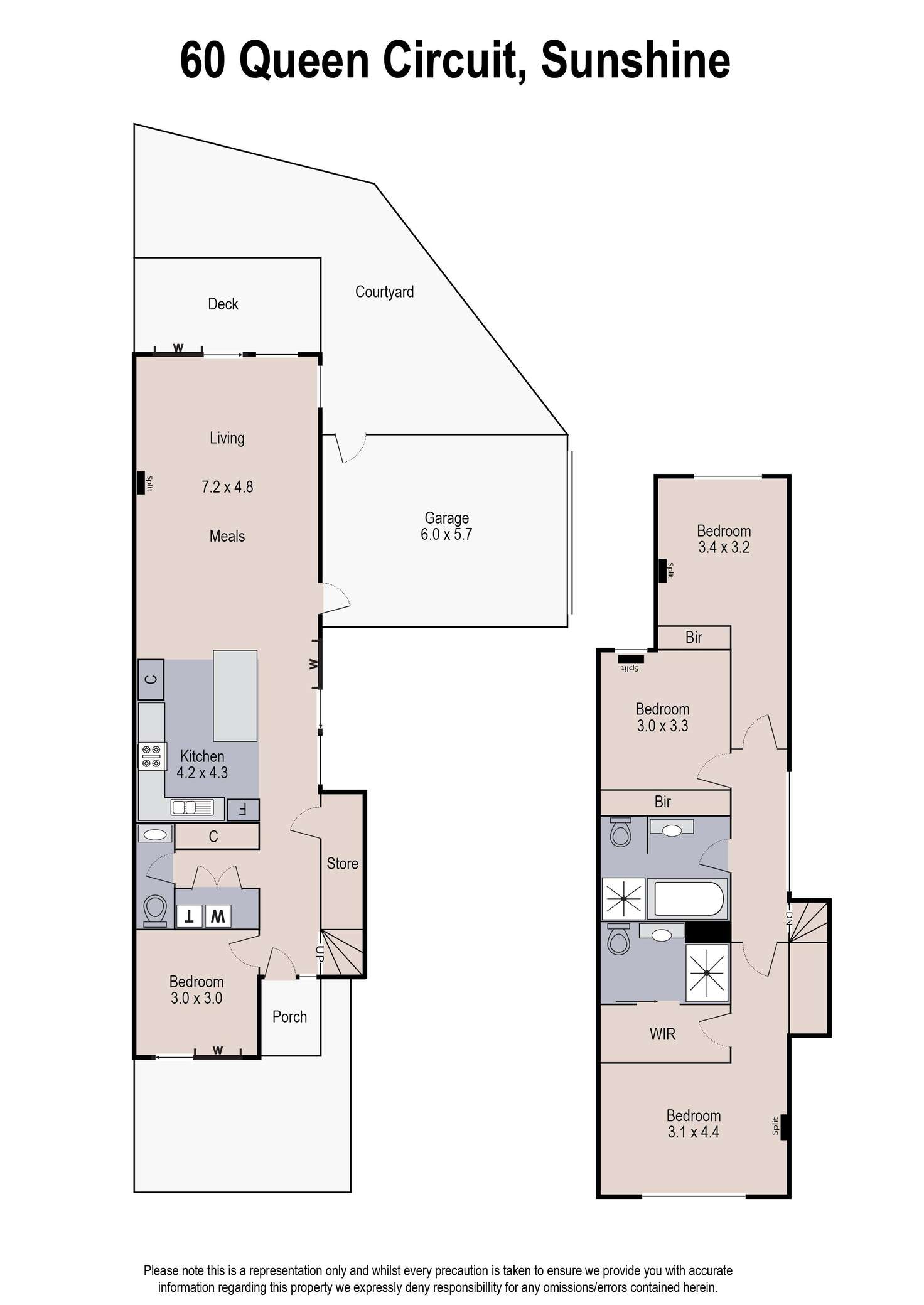 Floorplan of Homely house listing, 60 Queen Circuit, Sunshine VIC 3020