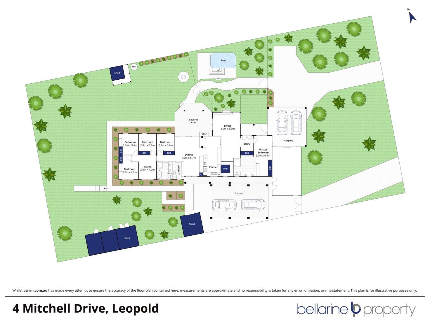 Floorplan of Homely house listing, 4 Mitchell Drive, Leopold VIC 3224