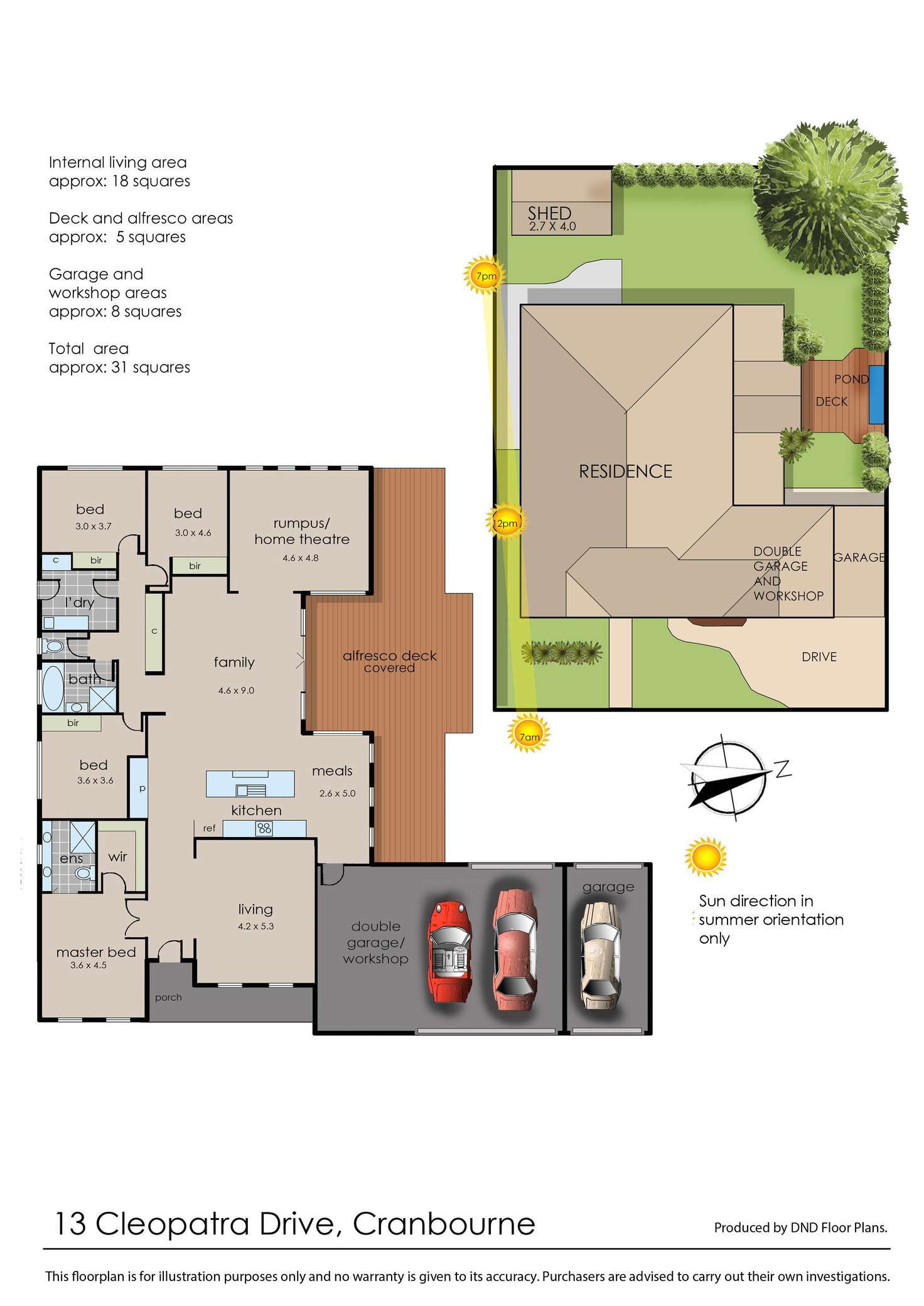 Floorplan of Homely house listing, 13 Cleopatra Drive, Cranbourne VIC 3977