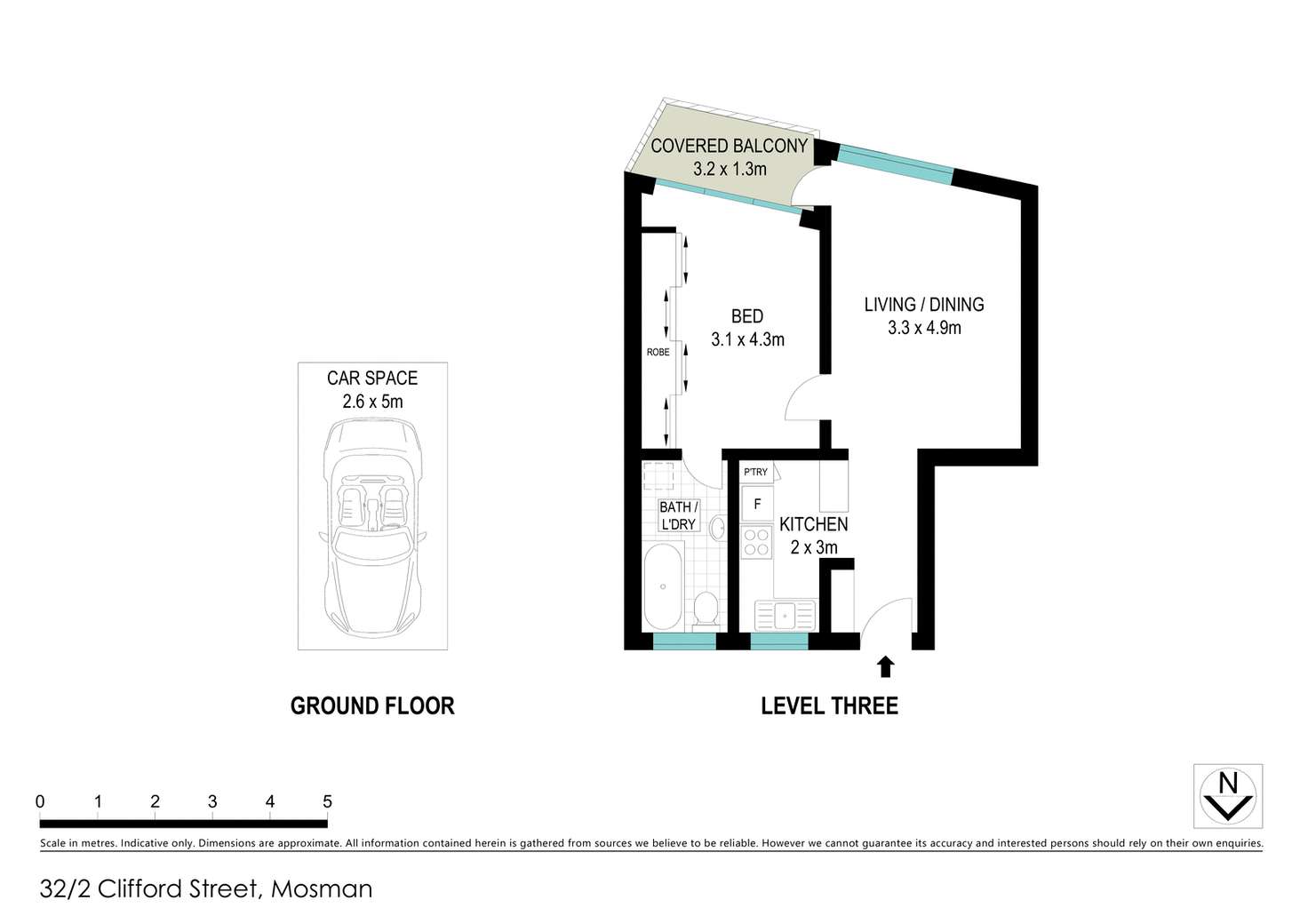 Floorplan of Homely apartment listing, 32/2 Clifford Street, Mosman NSW 2088