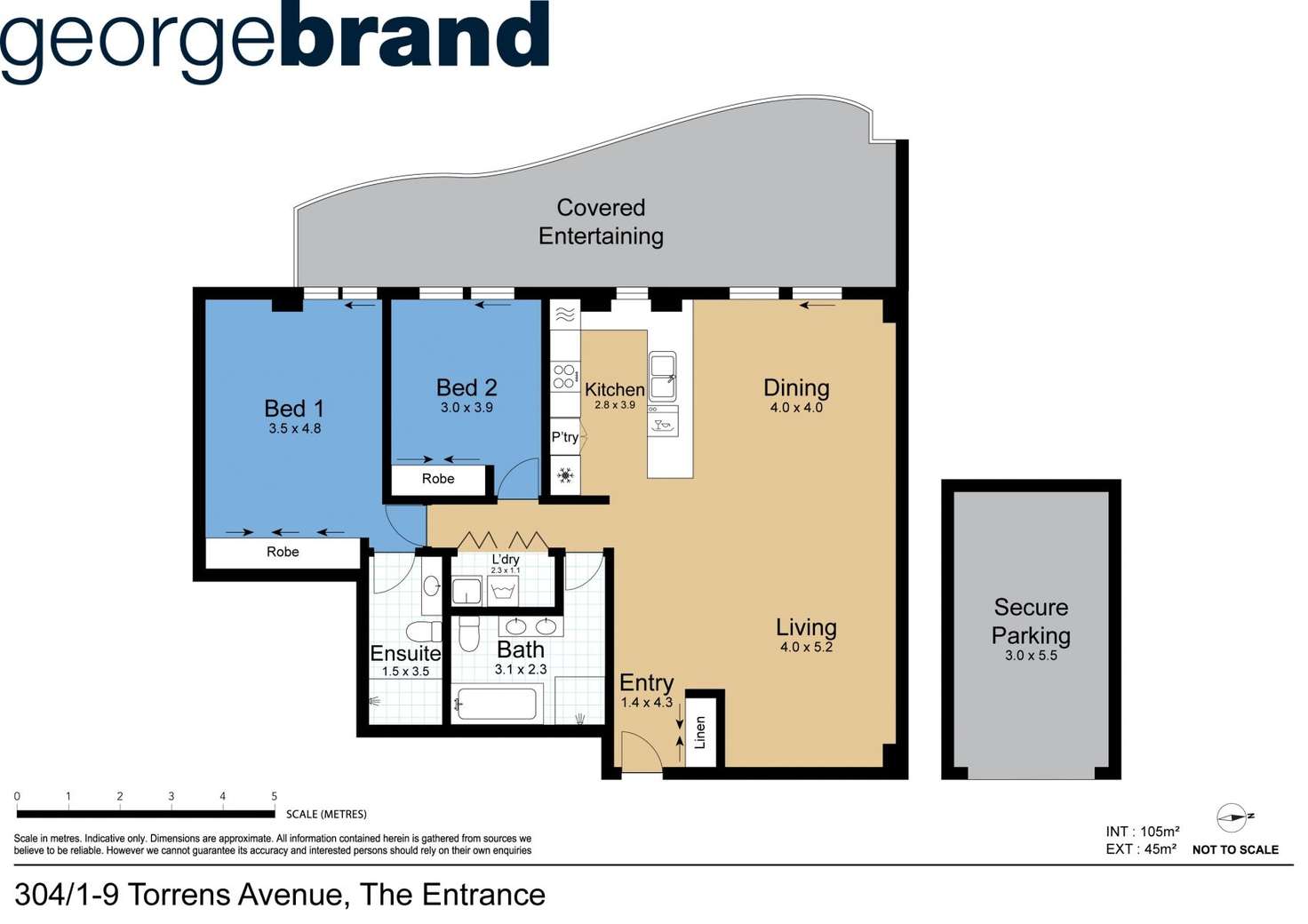 Floorplan of Homely apartment listing, 304/1-9 Torrens Avenue, The Entrance NSW 2261