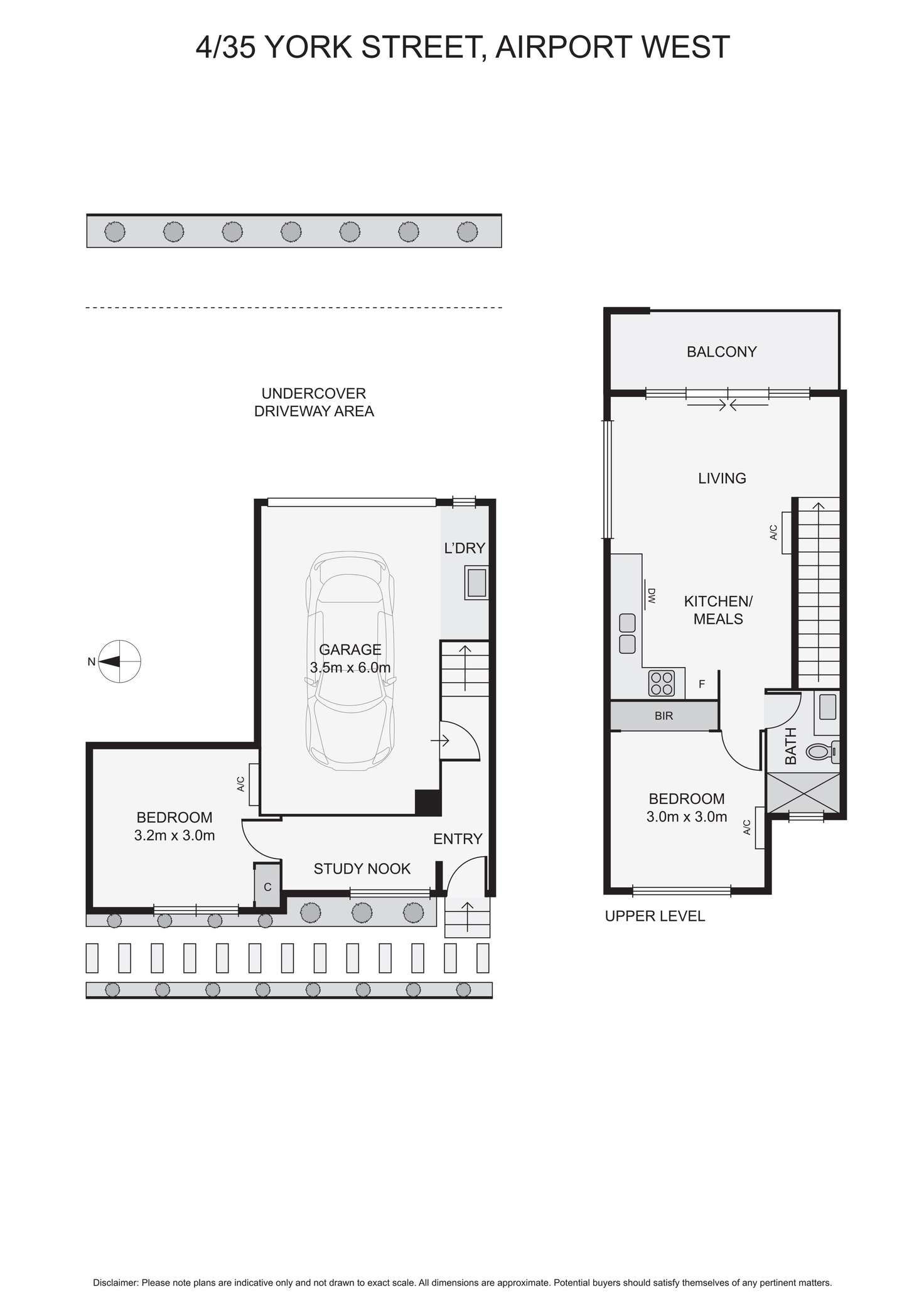 Floorplan of Homely townhouse listing, 4/35 York Street, Airport West VIC 3042