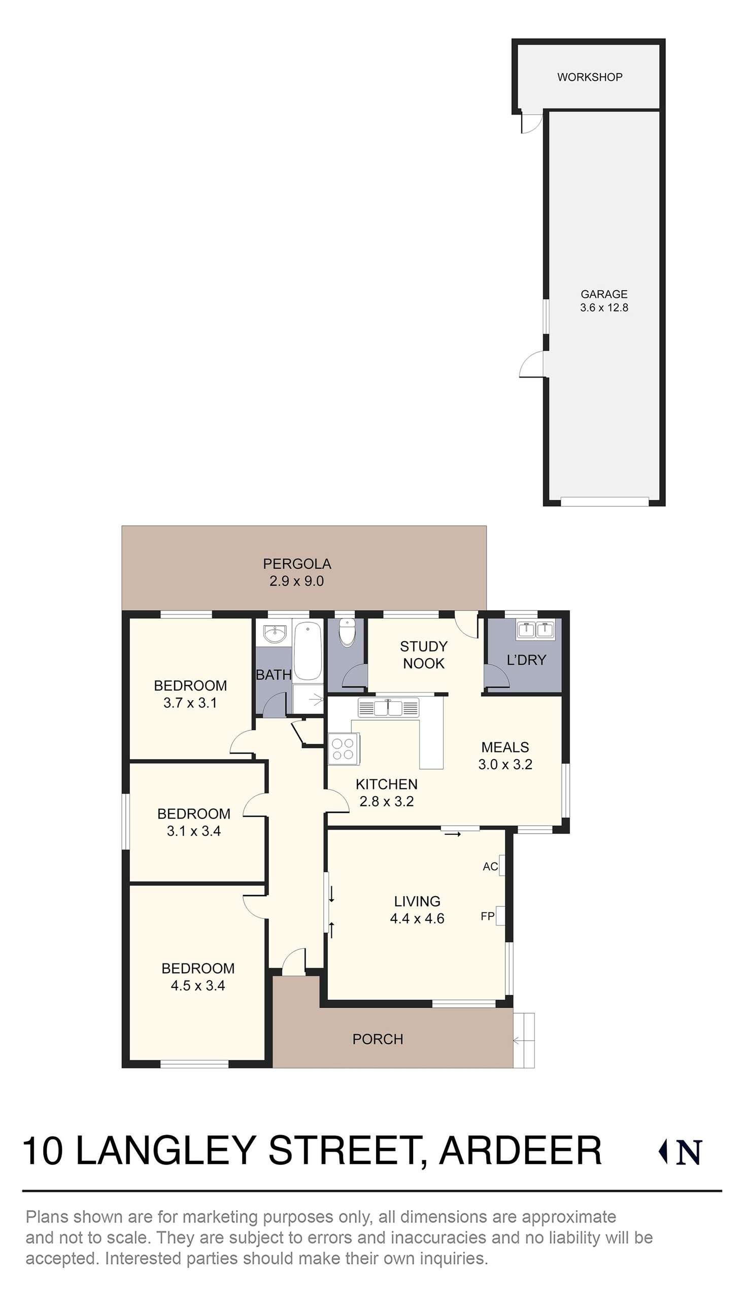Floorplan of Homely house listing, 10 Langley Street, Ardeer VIC 3022