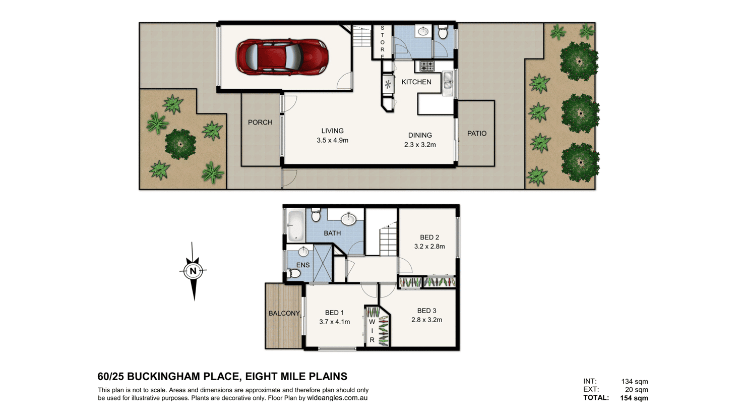 Floorplan of Homely townhouse listing, 60/25 Buckingham Place, Eight Mile Plains QLD 4113