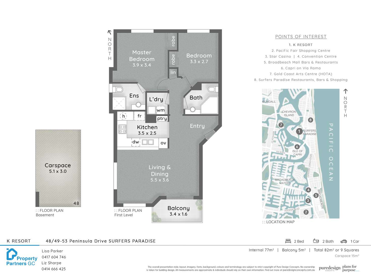 Floorplan of Homely apartment listing, 48/49-53 Peninsular Drive, Surfers Paradise QLD 4217