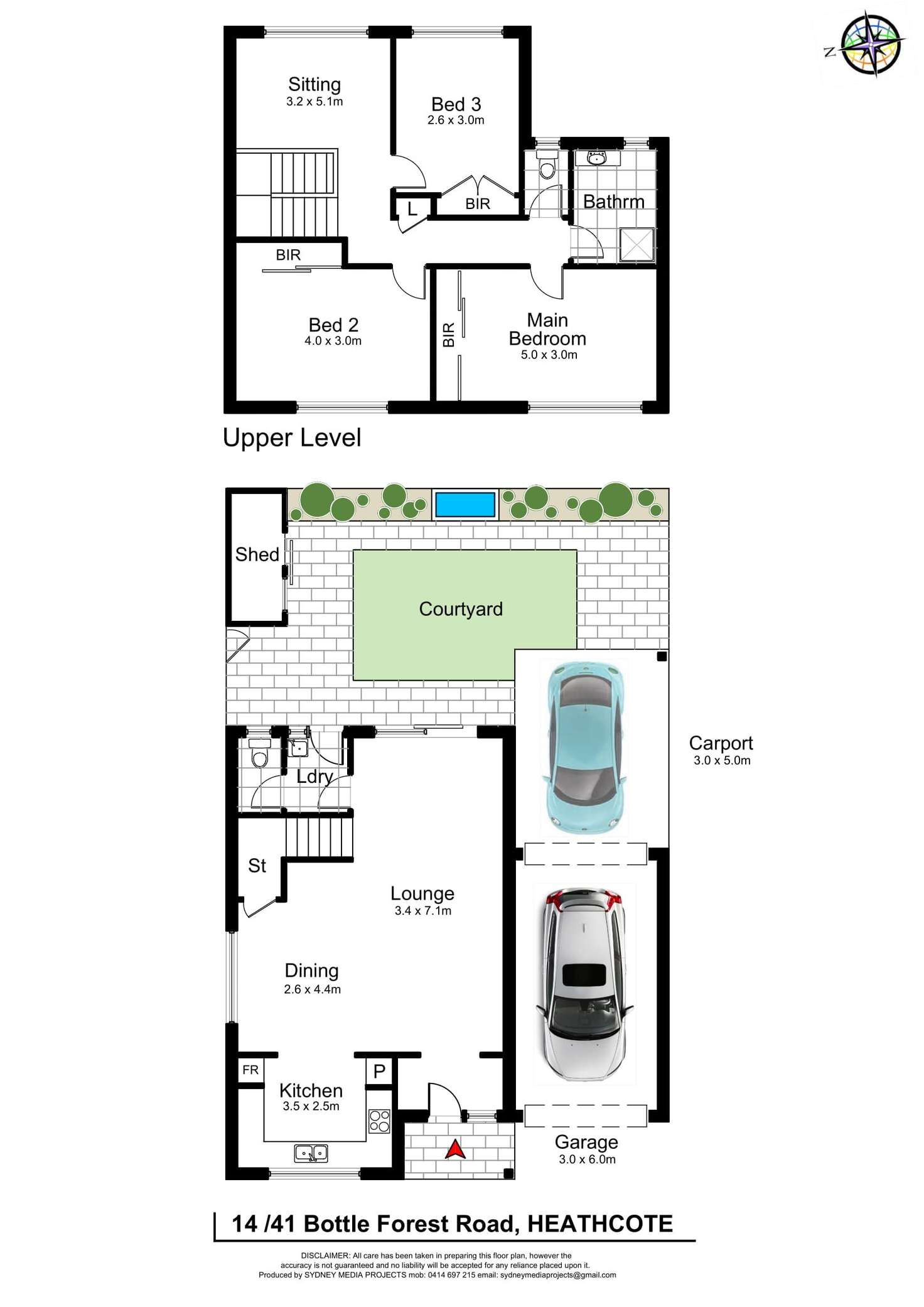 Floorplan of Homely townhouse listing, 14/41 Bottle Forest Road, Heathcote NSW 2233