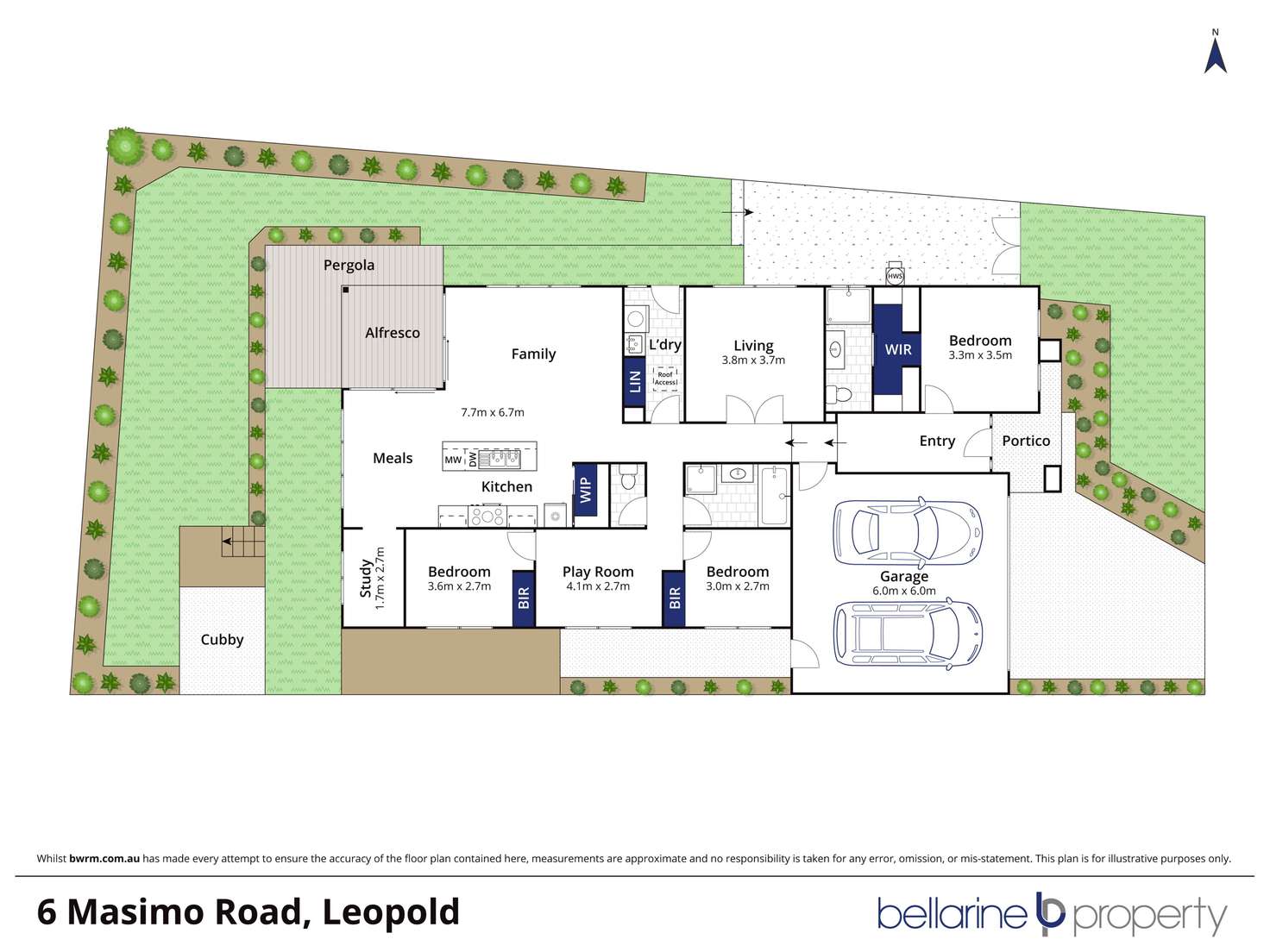 Floorplan of Homely house listing, 6 Masimo Road, Leopold VIC 3224