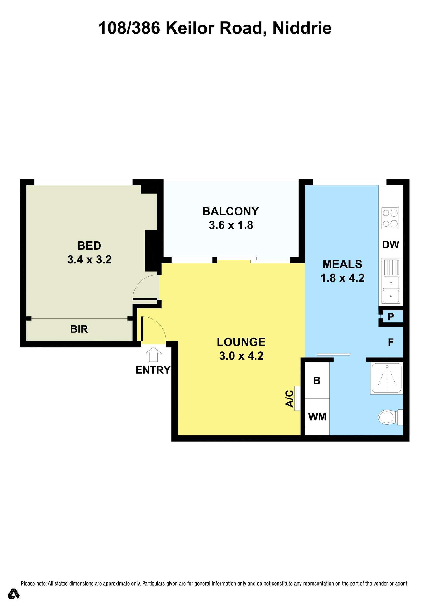 Floorplan of Homely apartment listing, 108/388 Keilor Road, Niddrie VIC 3042