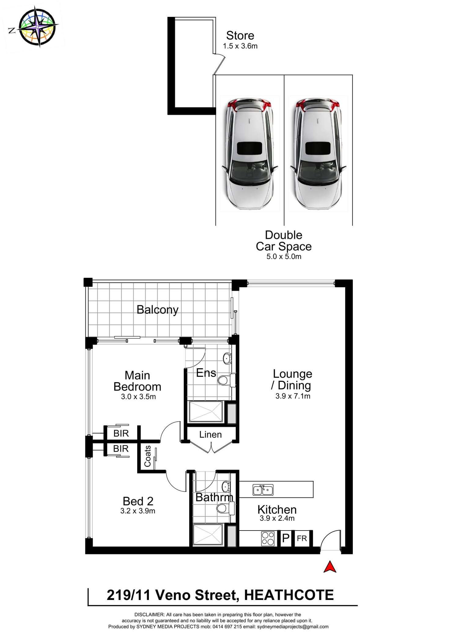 Floorplan of Homely apartment listing, 219/11 Veno Street, Heathcote NSW 2233