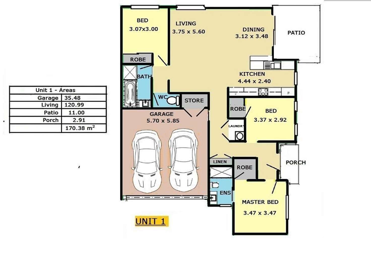 Floorplan of Homely villa listing, 1/167-169 Barrenjoey Road, Ettalong Beach NSW 2257