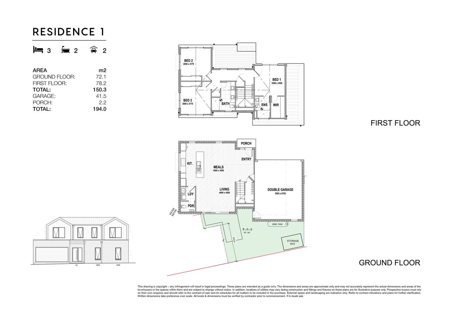Floorplan of Homely townhouse listing, 1/108S David Collins Drive, Endeavour Hills VIC 3802