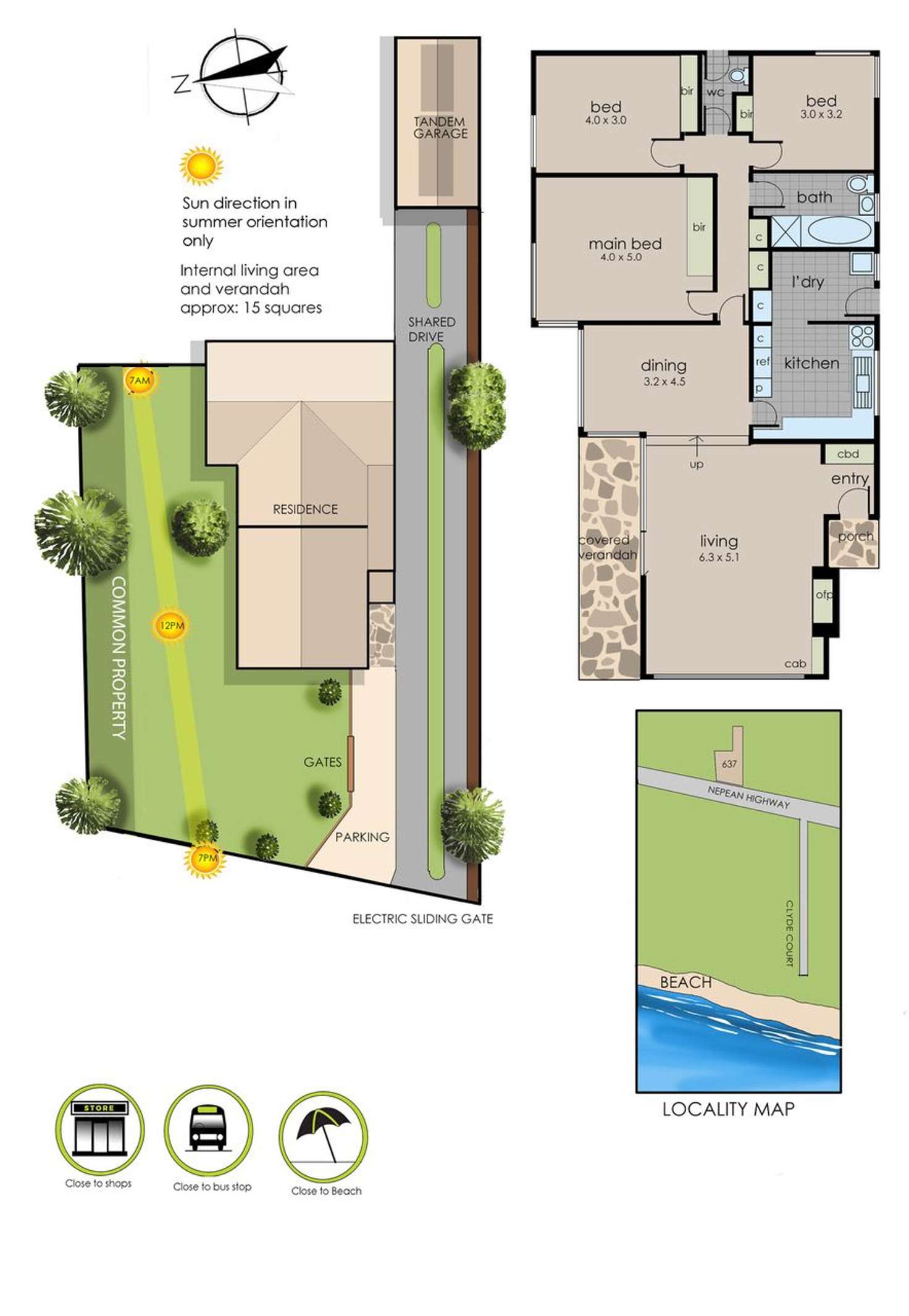 Floorplan of Homely house listing, 1/637 Nepean Highway, Frankston South VIC 3199