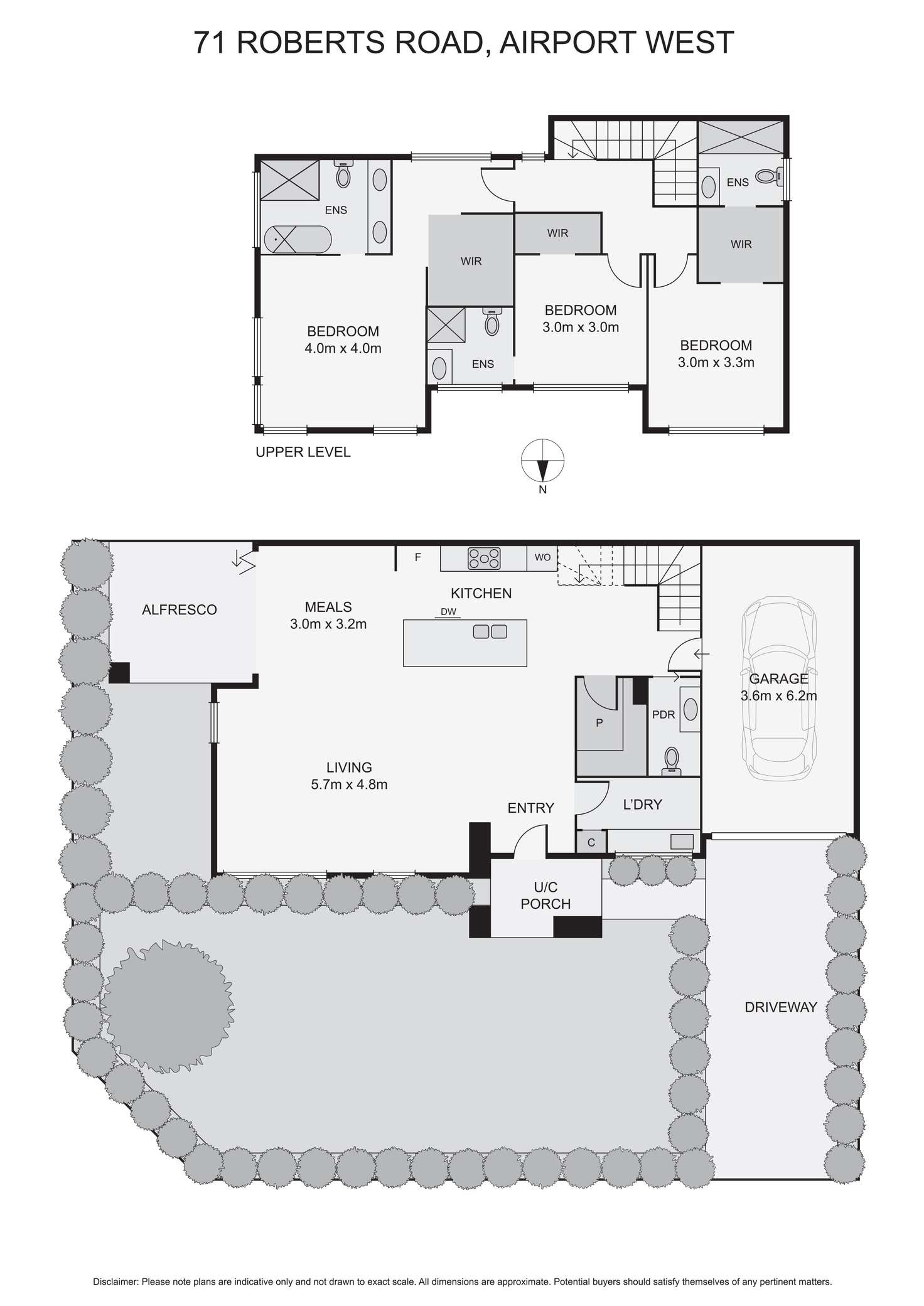 Floorplan of Homely townhouse listing, 71 Roberts Road, Airport West VIC 3042