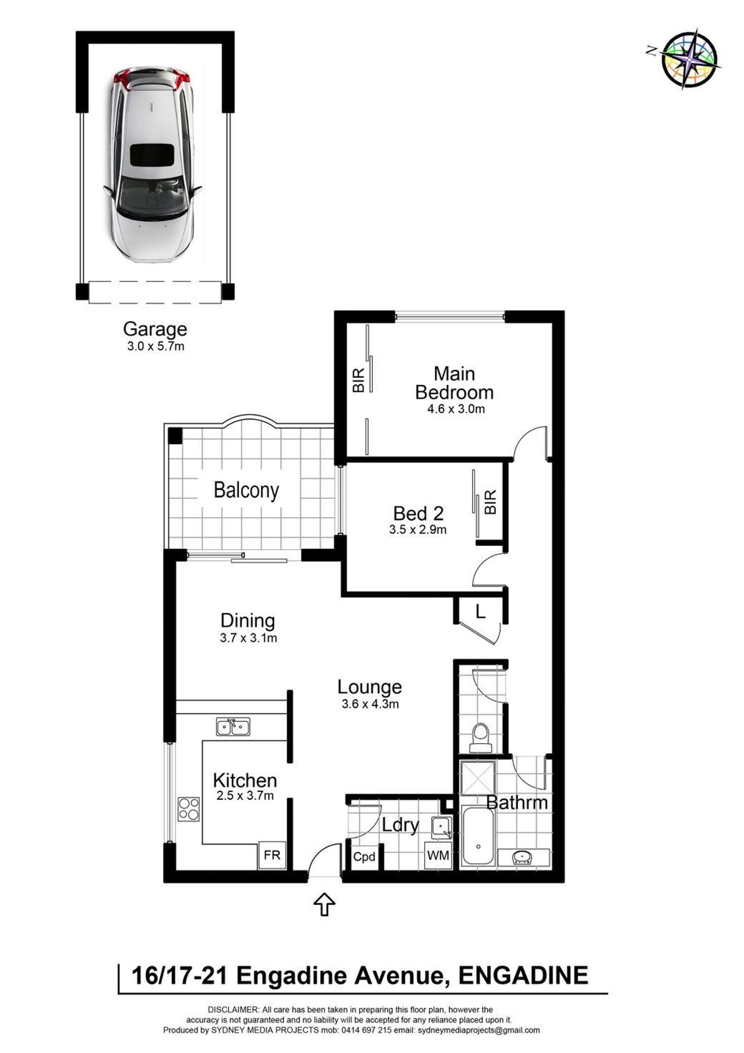 Floorplan of Homely apartment listing, 16/17-21 Engadine Ave, Engadine NSW 2233