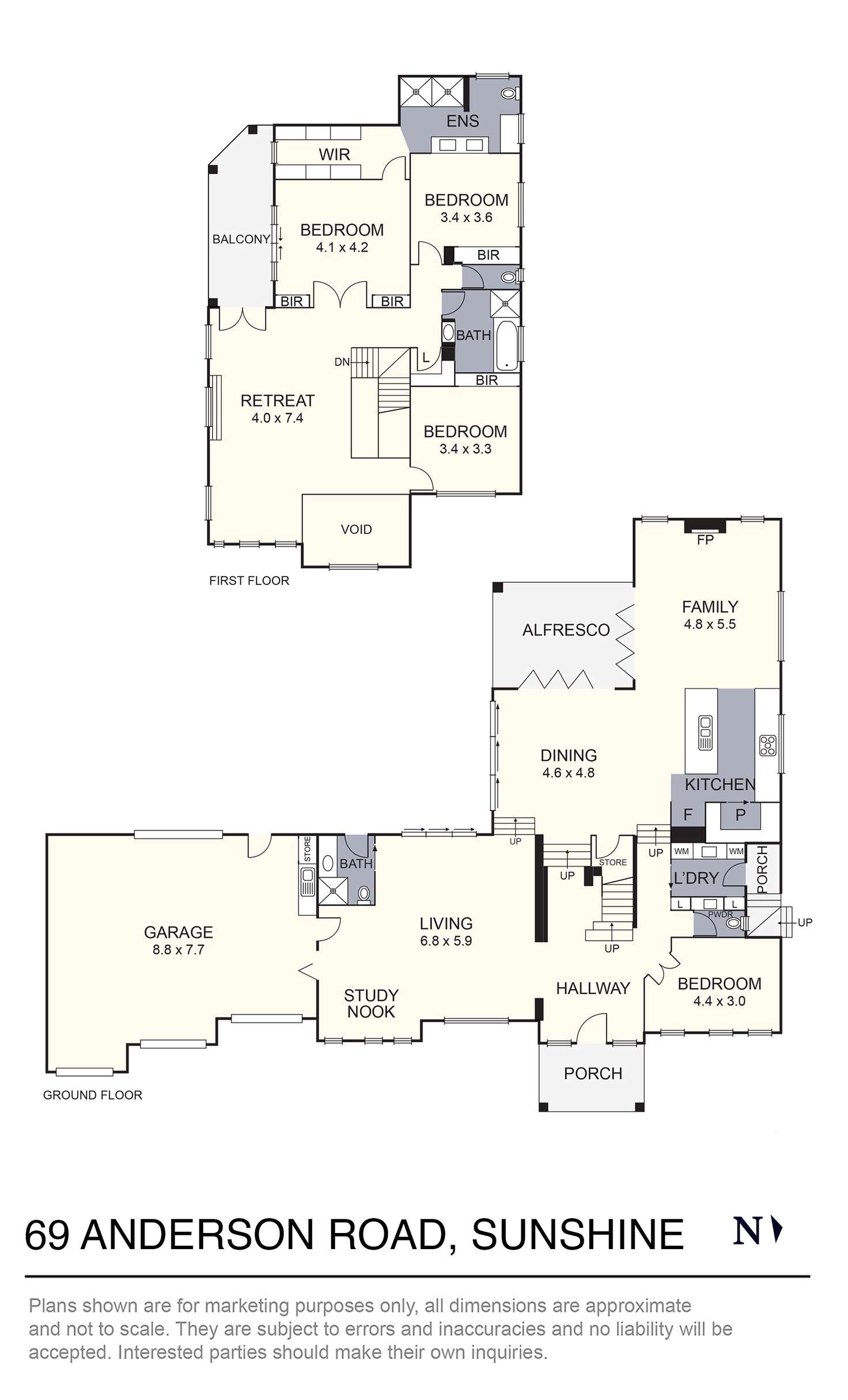 Floorplan of Homely house listing, 69 Anderson Road, Sunshine VIC 3020