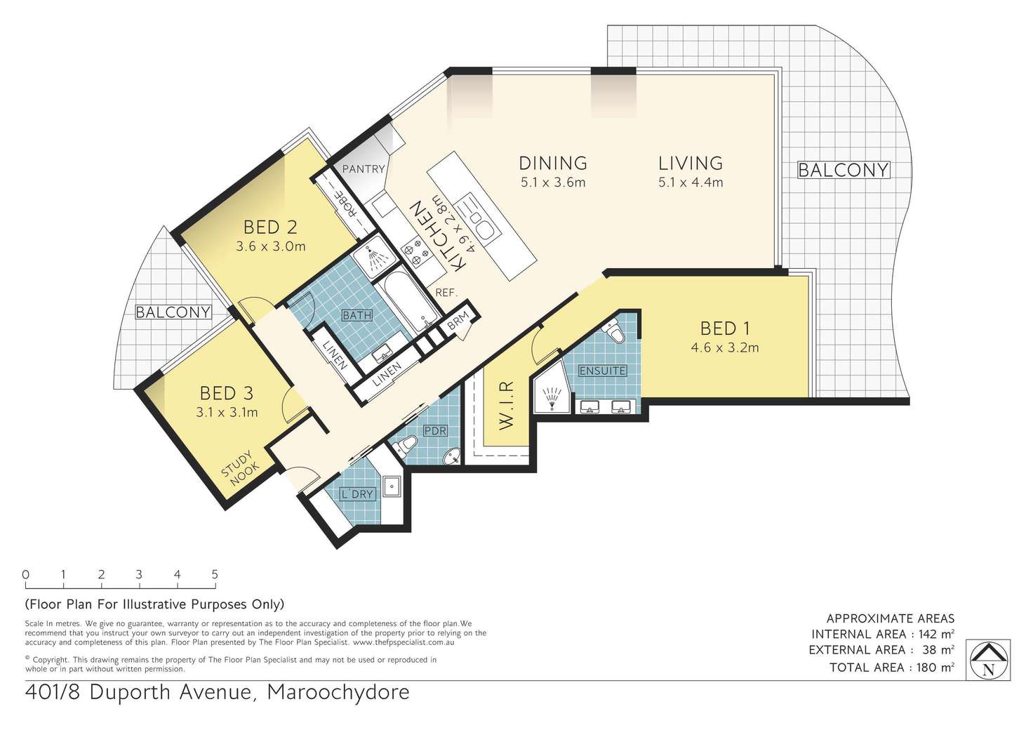 Floorplan of Homely apartment listing, 401/8 Duporth Avenue, Maroochydore QLD 4558