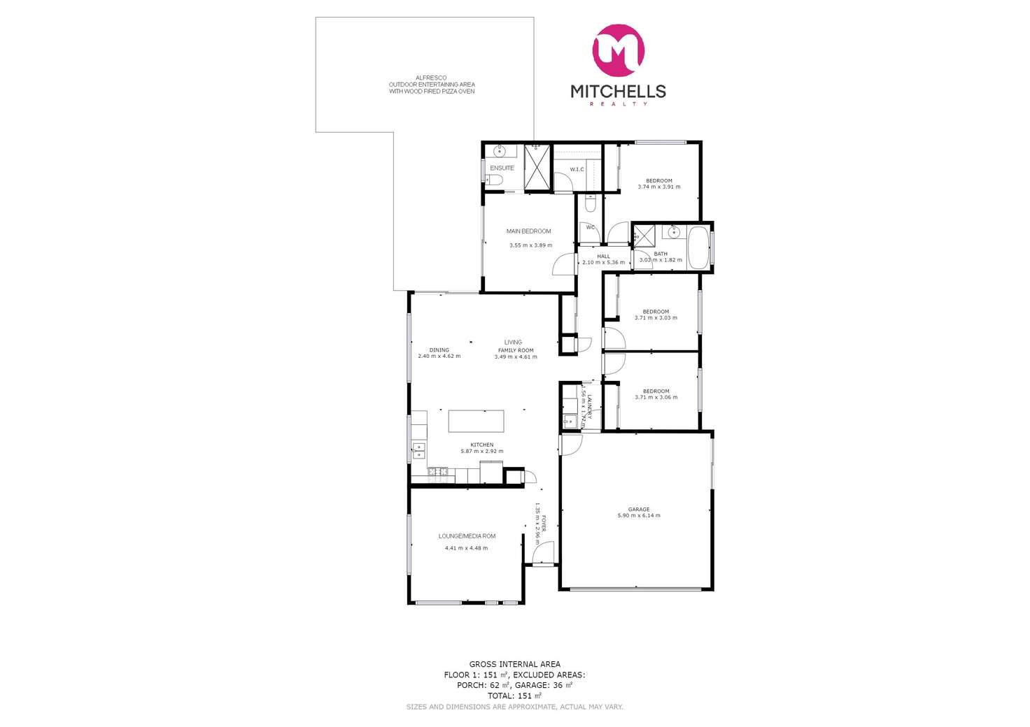 Floorplan of Homely house listing, 44 Augustus Boulevard, Urraween QLD 4655