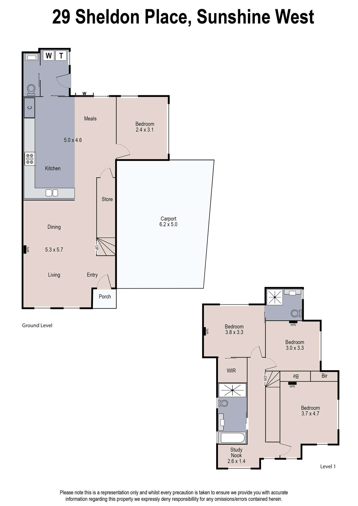 Floorplan of Homely townhouse listing, 29 Sheldon Place, Sunshine West VIC 3020