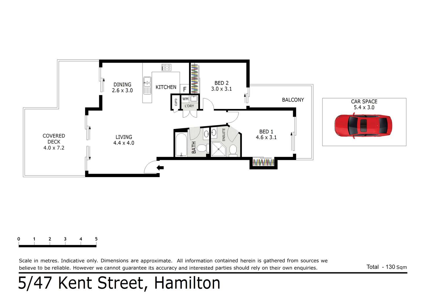Floorplan of Homely apartment listing, 5/47 Kent Street, Hamilton QLD 4007