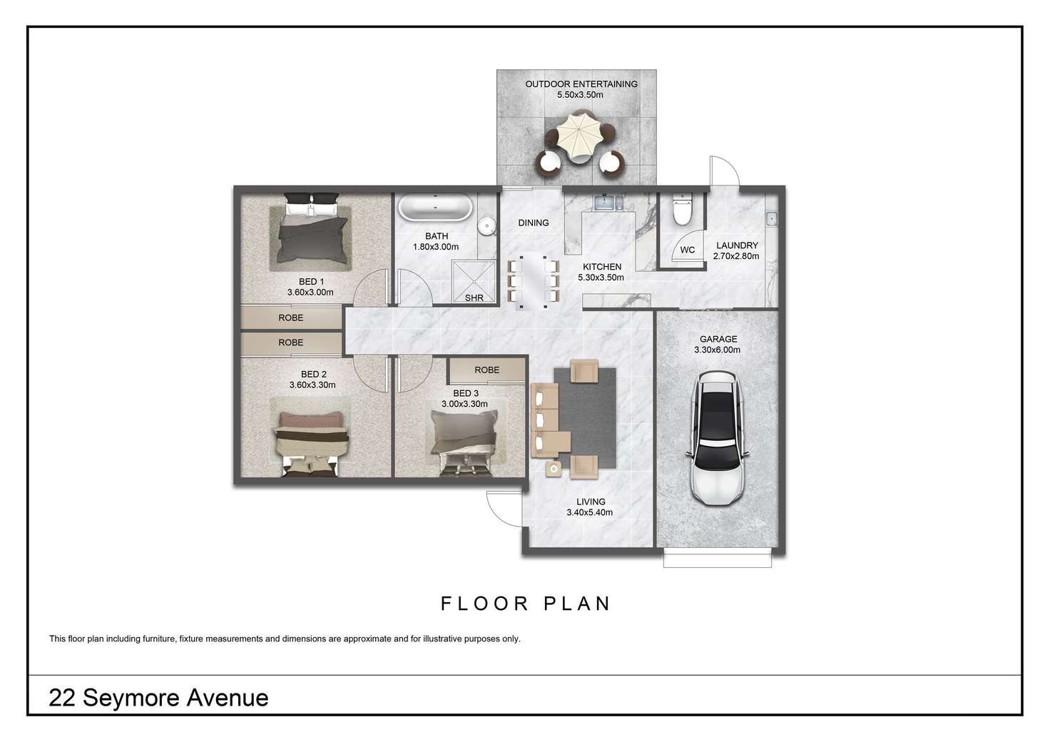 Floorplan of Homely house listing, 22 Seymore Avenue, Kalkie QLD 4670
