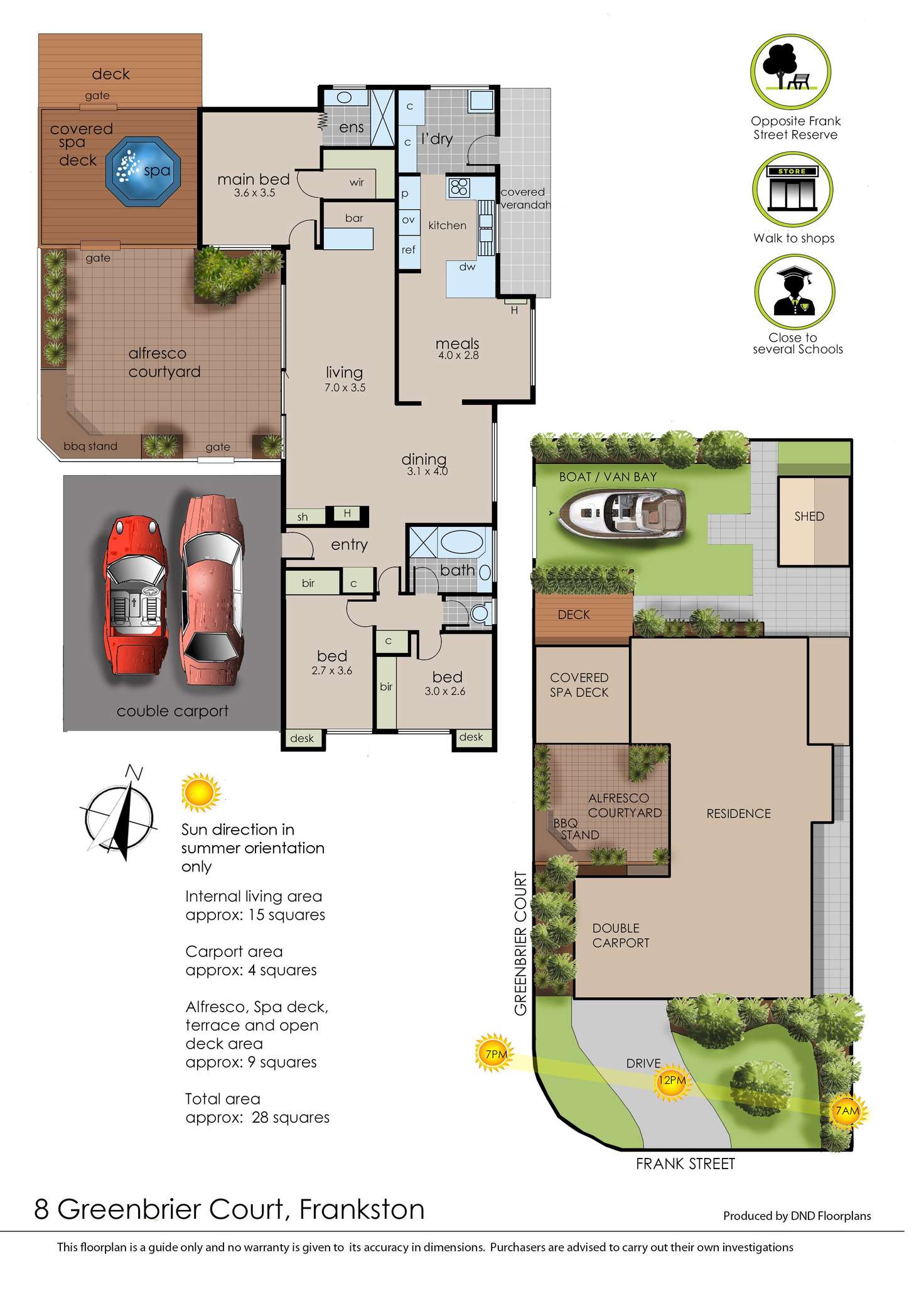 Floorplan of Homely house listing, 8 Greenbrier Court, Frankston VIC 3199