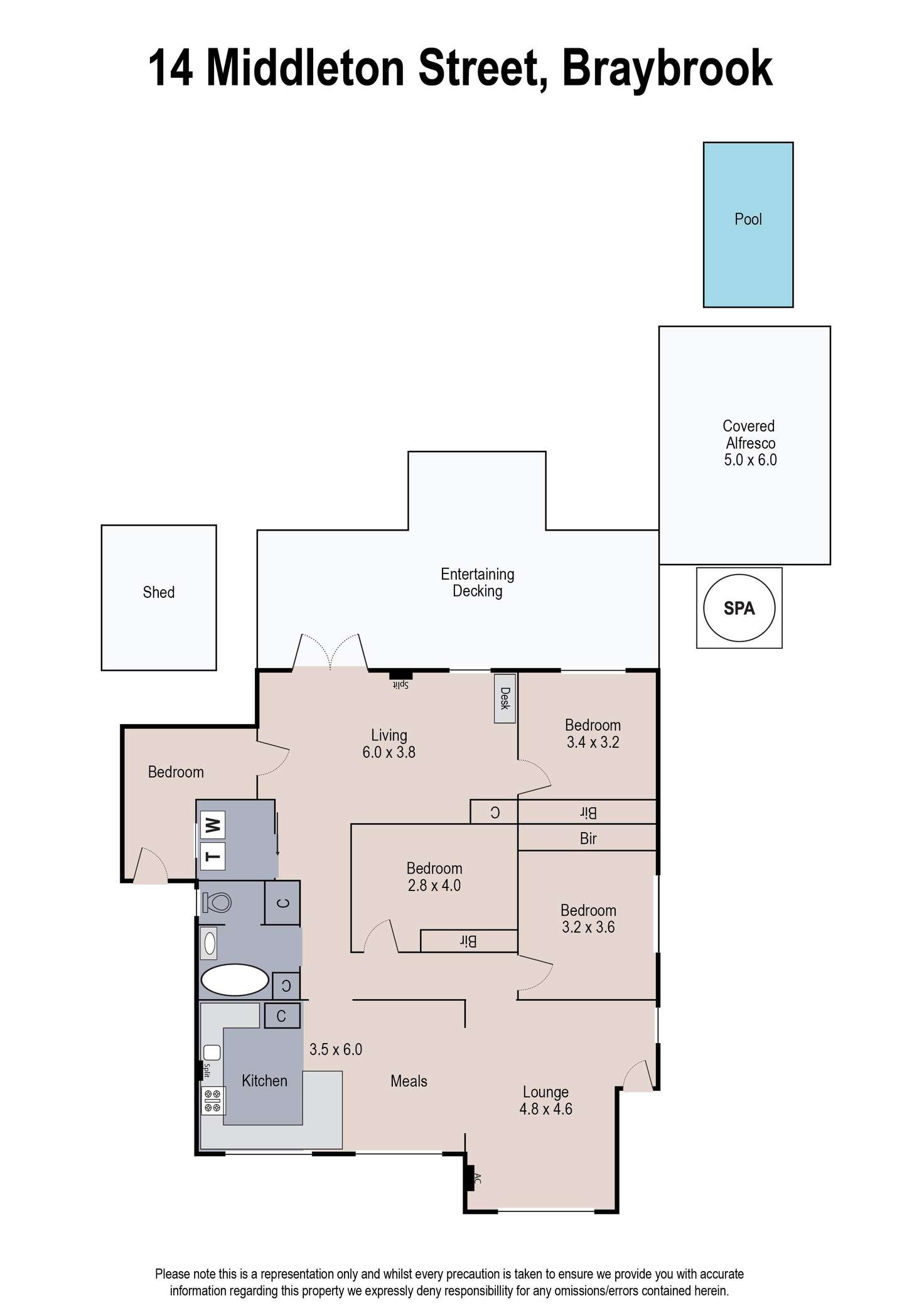 Floorplan of Homely house listing, 12, 14 Middleton Street, Braybrook VIC 3019