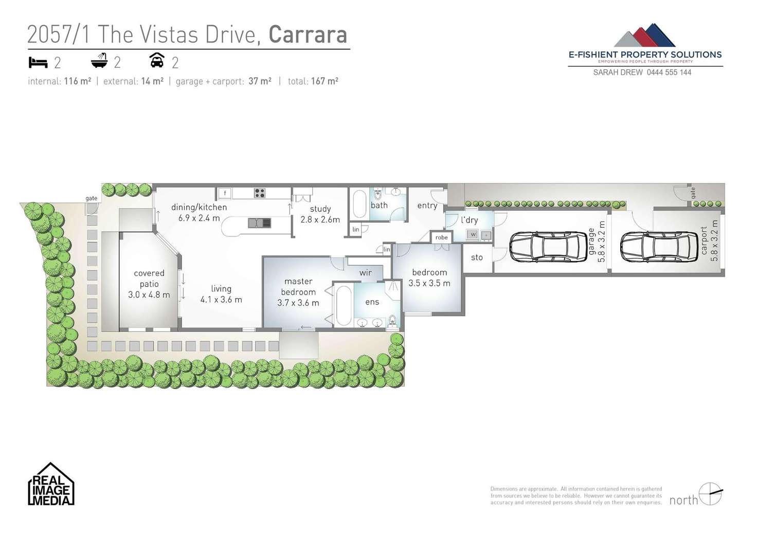 Floorplan of Homely apartment listing, 2057/1 The Vistas Drive, Carrara QLD 4211