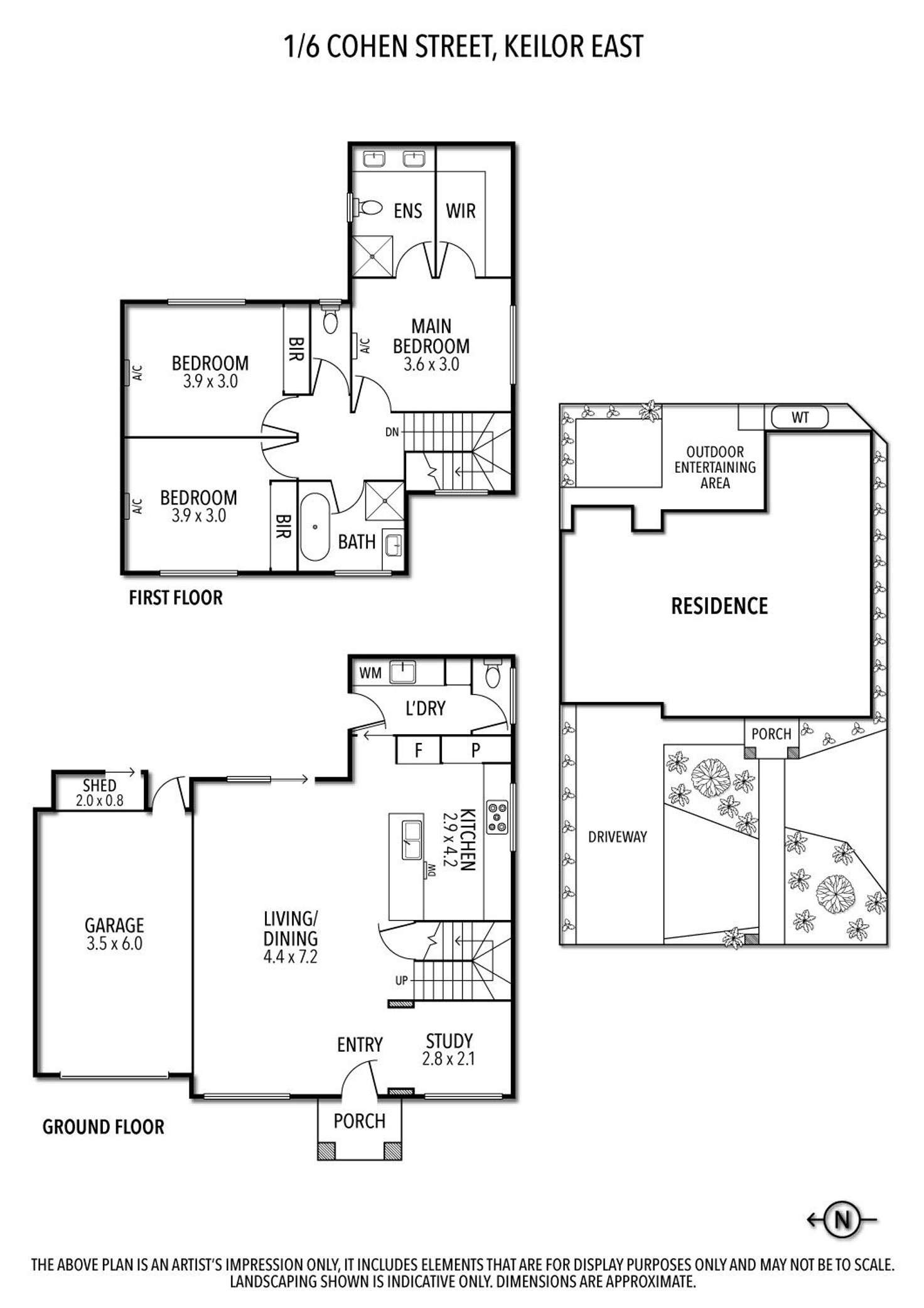 Floorplan of Homely townhouse listing, 1/6 Cohen Street, Keilor East VIC 3033