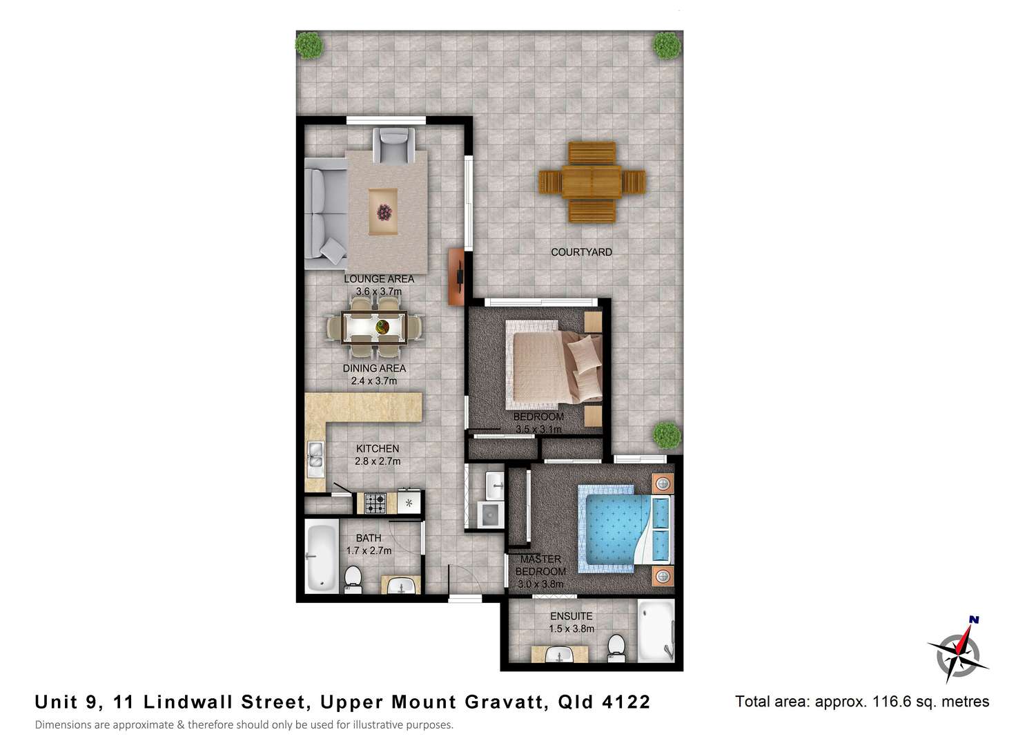 Floorplan of Homely apartment listing, 9/11 Lindwall Street, Upper Mount Gravatt QLD 4122