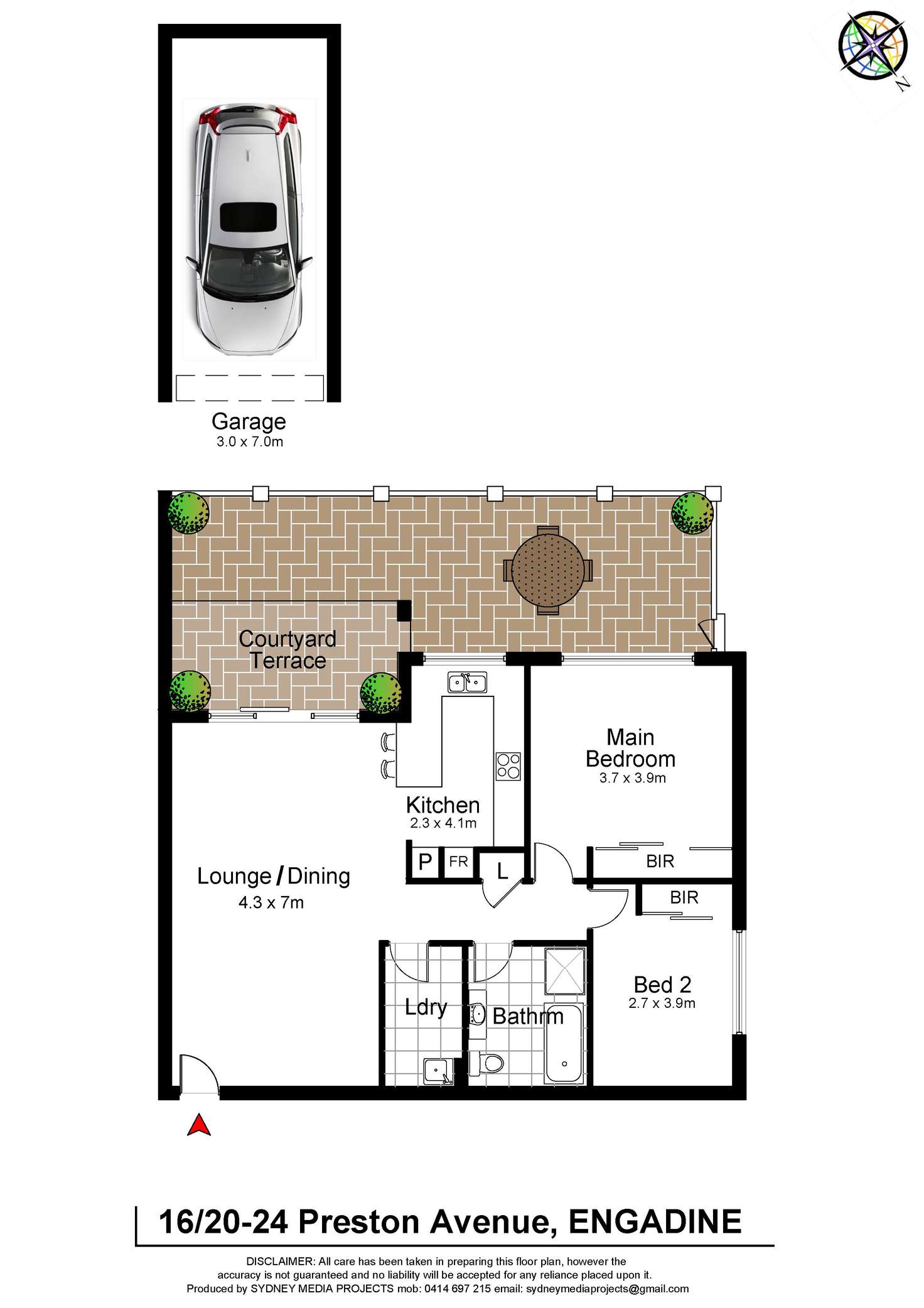 Floorplan of Homely unit listing, 16/20-24 Preston Avenue, Engadine NSW 2233