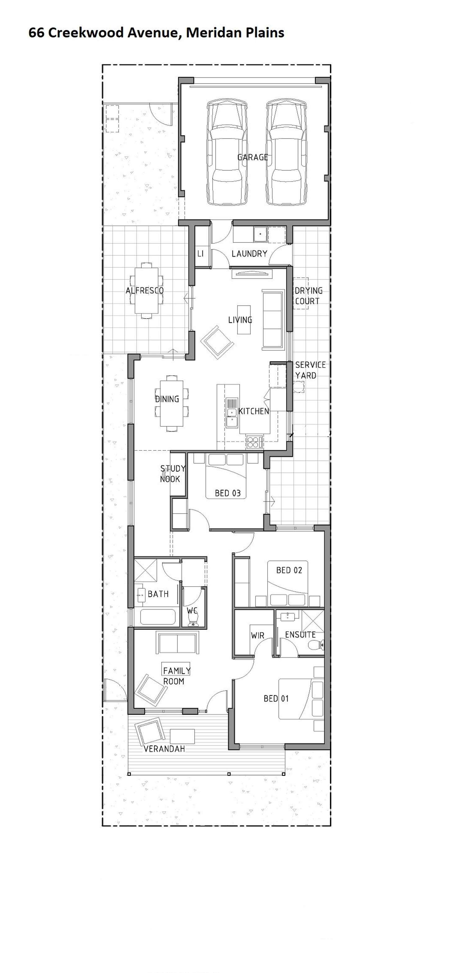 Floorplan of Homely house listing, 66 Creekwood Avenue, Meridan Plains QLD 4551
