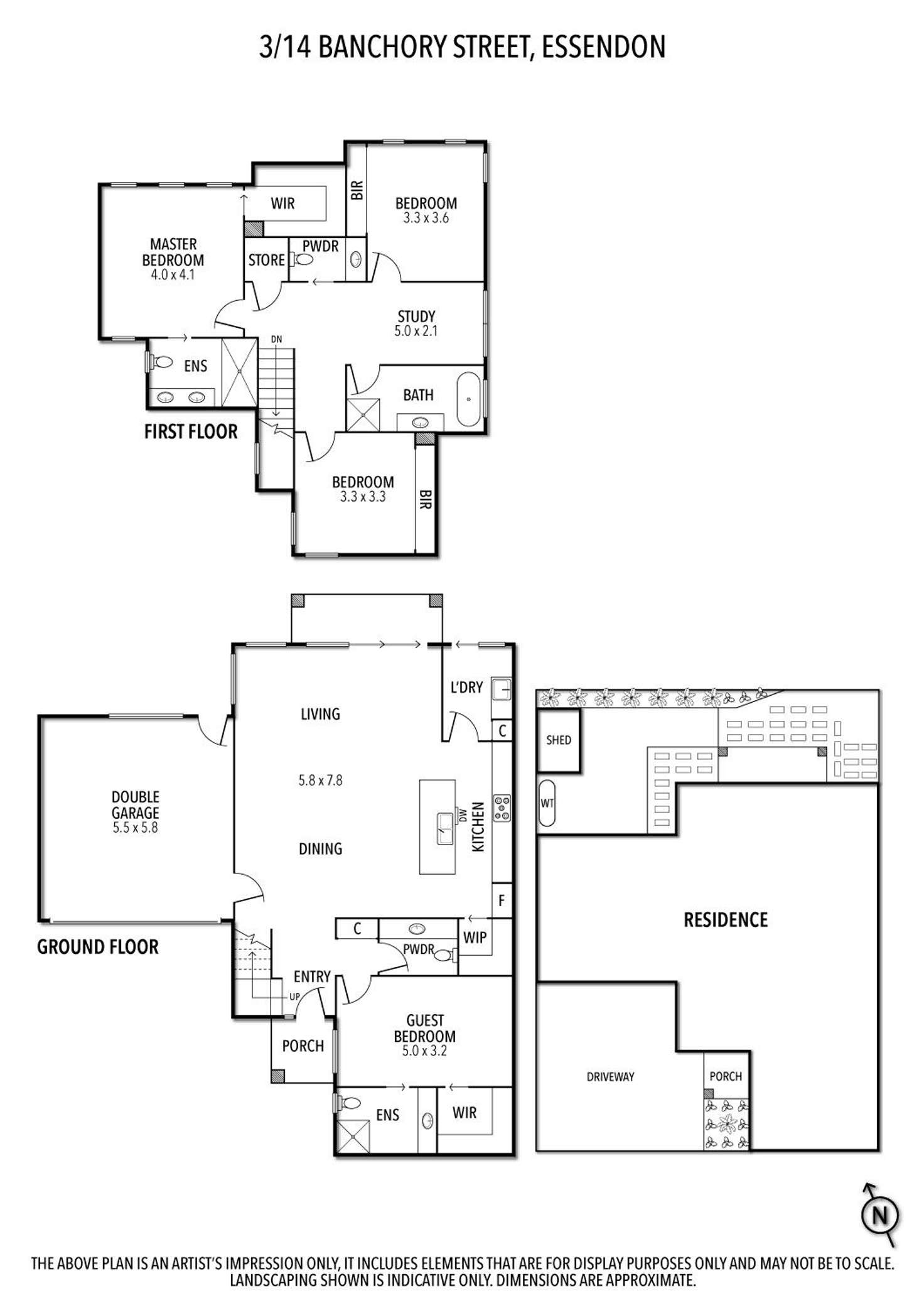 Floorplan of Homely townhouse listing, 3/14 Banchory Street, Essendon VIC 3040