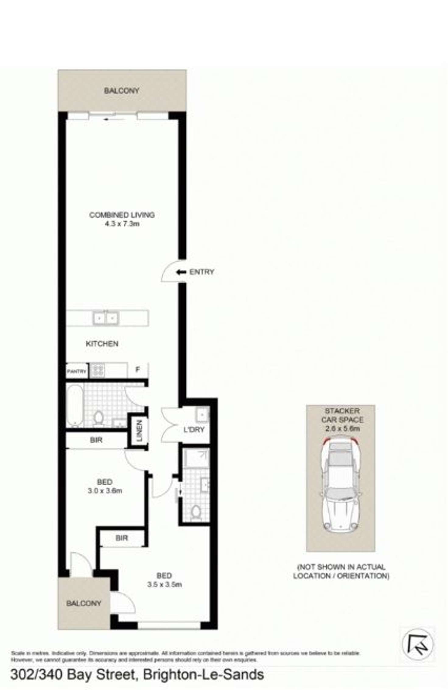 Floorplan of Homely apartment listing, 302/340 Bay Street, Brighton-Le-Sands NSW 2216