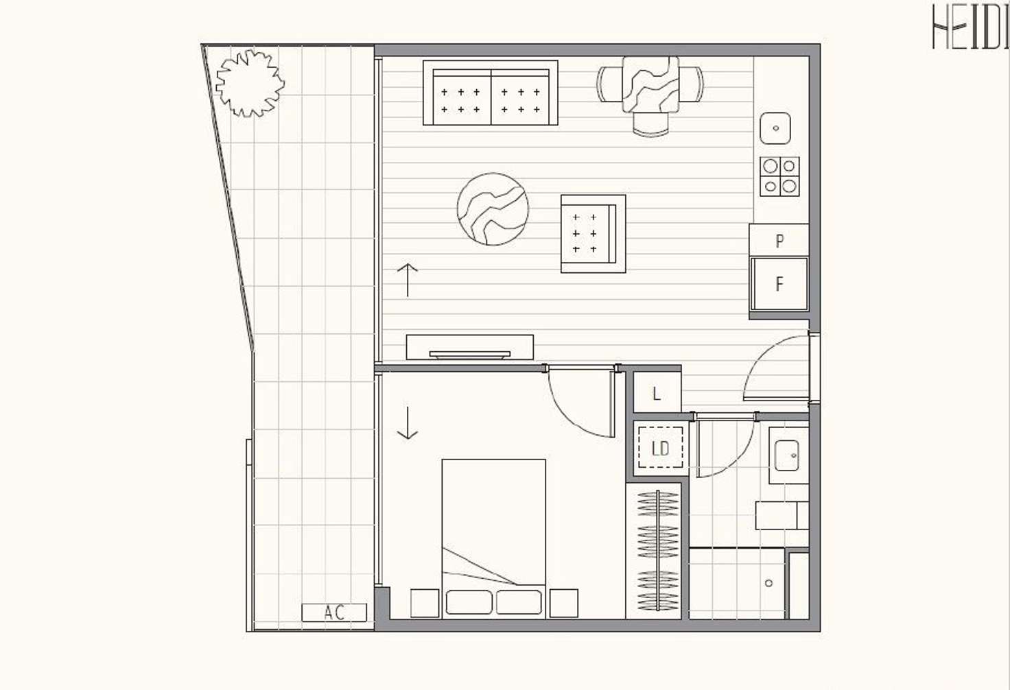 Floorplan of Homely apartment listing, 607/120 Burgundy Street, Heidelberg VIC 3084