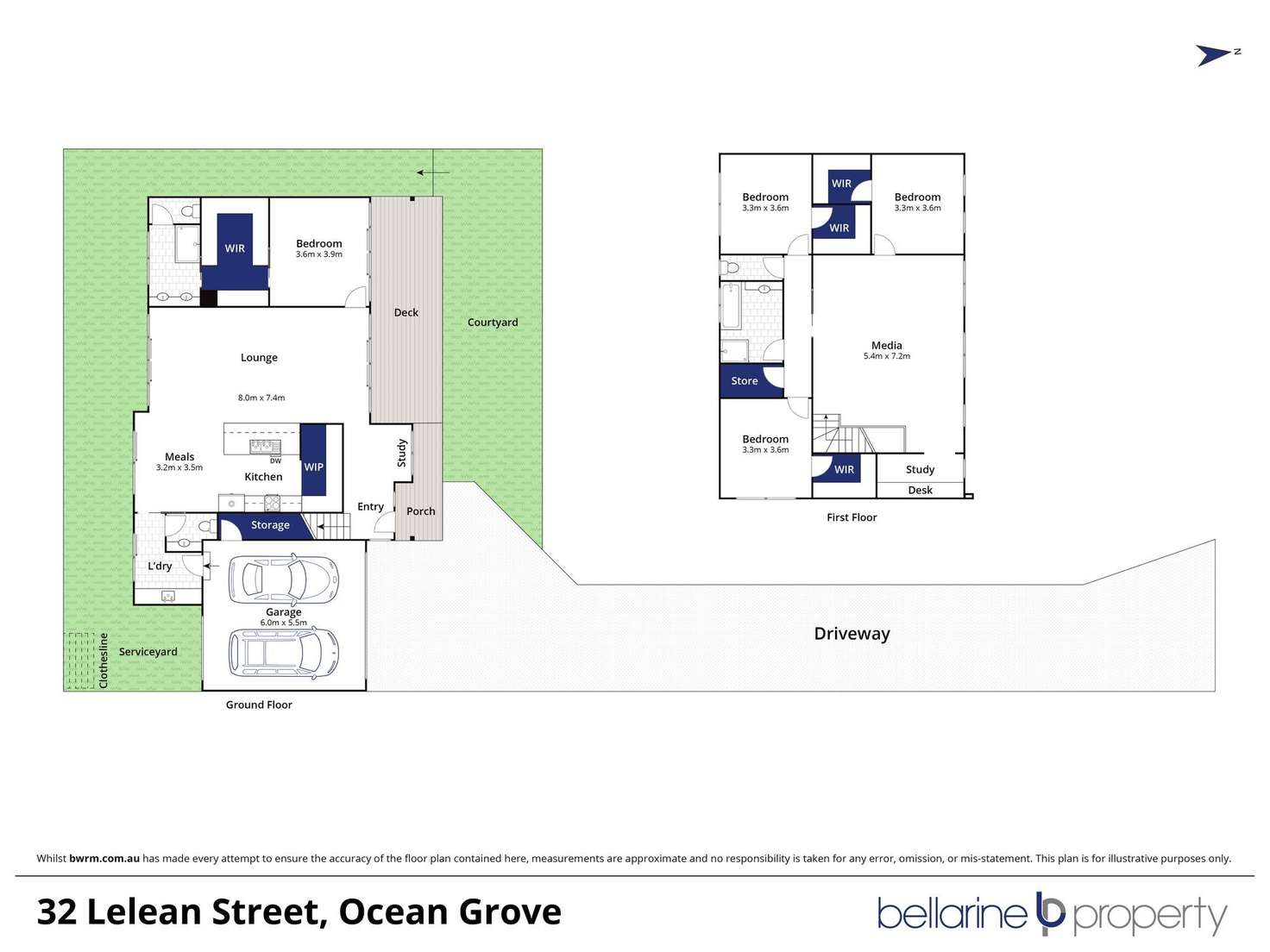 Floorplan of Homely townhouse listing, 32 Lelean Street, Ocean Grove VIC 3226