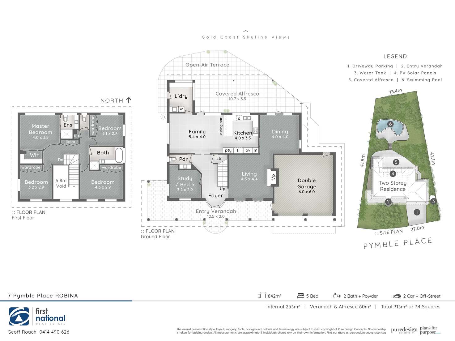 Floorplan of Homely house listing, 7 Pymble Place, Robina QLD 4226
