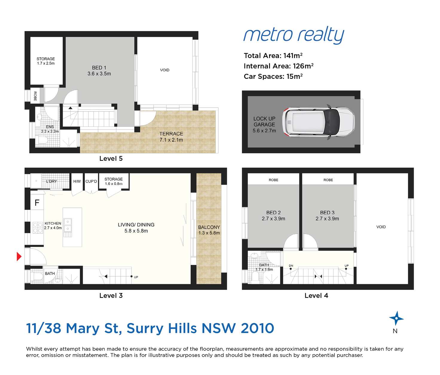 Floorplan of Homely apartment listing, 11/38 Mary St, Surry Hills NSW 2010