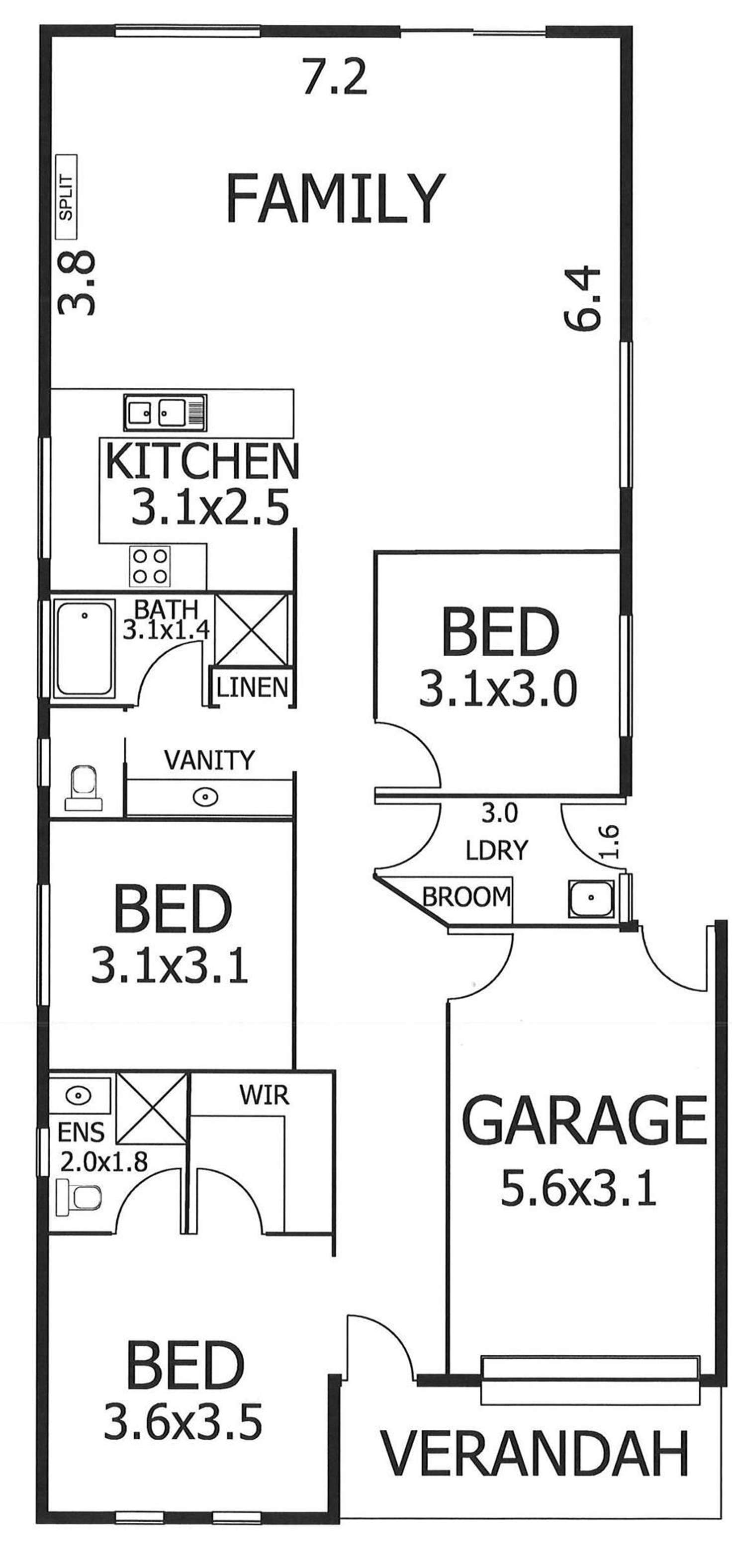 Floorplan of Homely house listing, 3B Trevor Street, Murray Bridge SA 5253