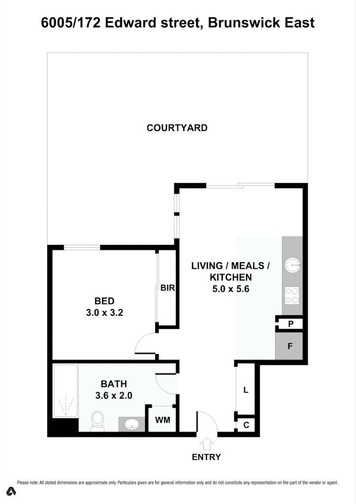 Floorplan of Homely apartment listing, 6005/172 Edward Street, Brunswick East VIC 3057