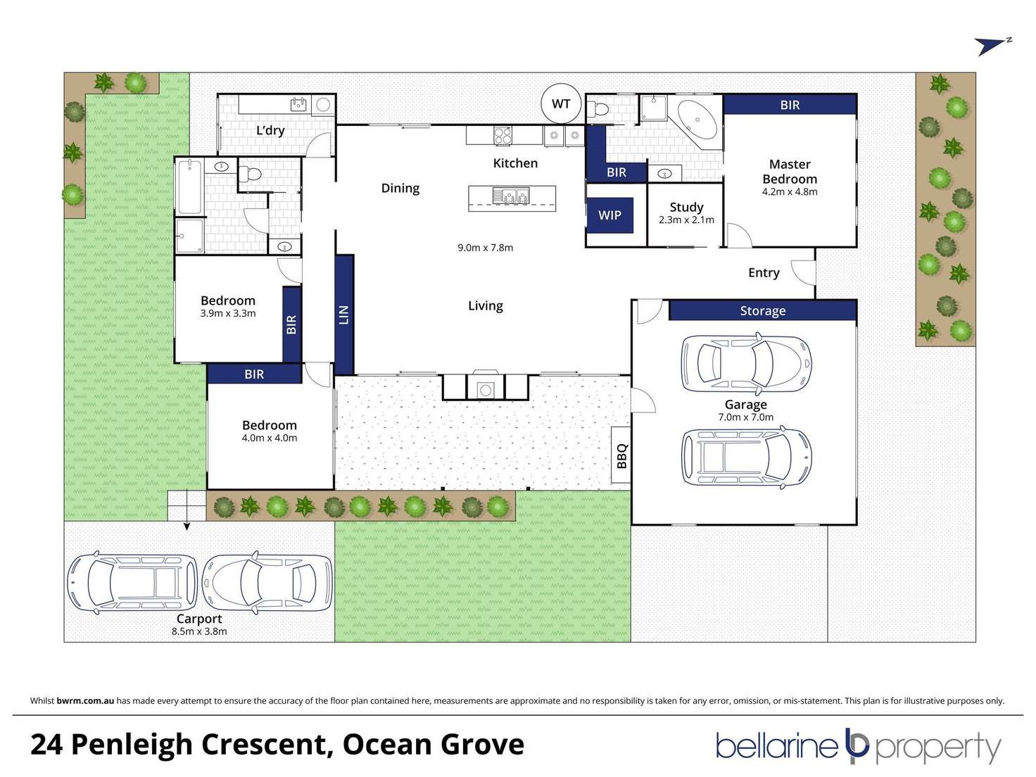 Floorplan of Homely house listing, 24 Penleigh Crescent, Ocean Grove VIC 3226