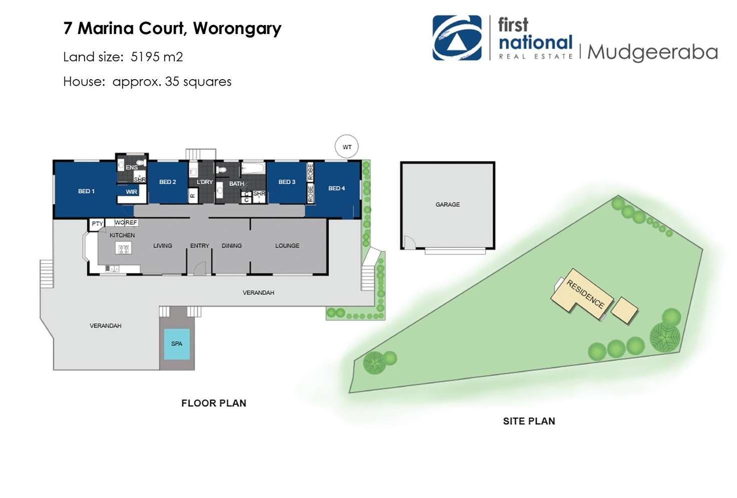 Floorplan of Homely acreageSemiRural listing, 7 Marina Court, Worongary QLD 4213